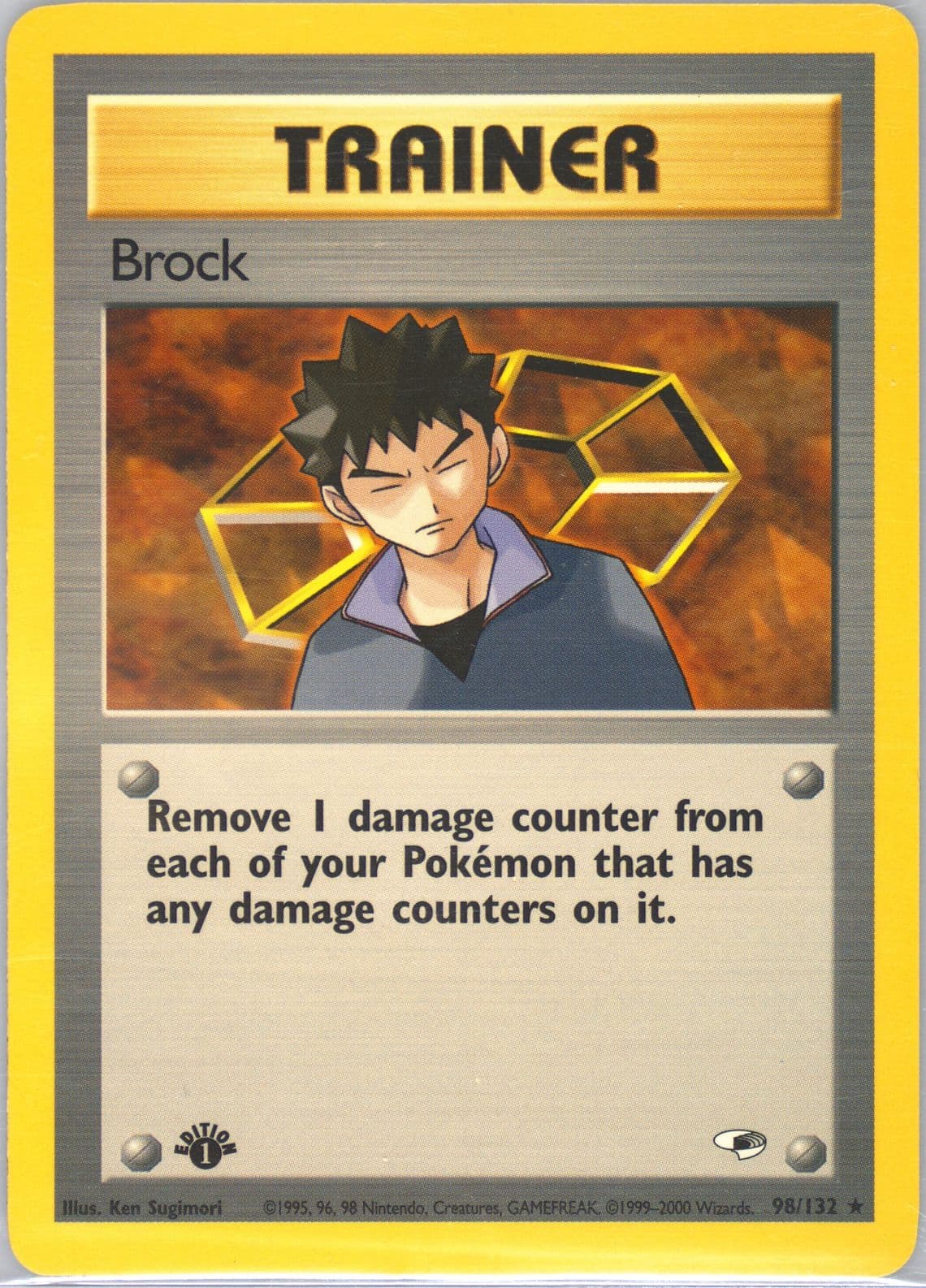 Brock 1st Edition (98) 2000 Pokemon Gym Heroes