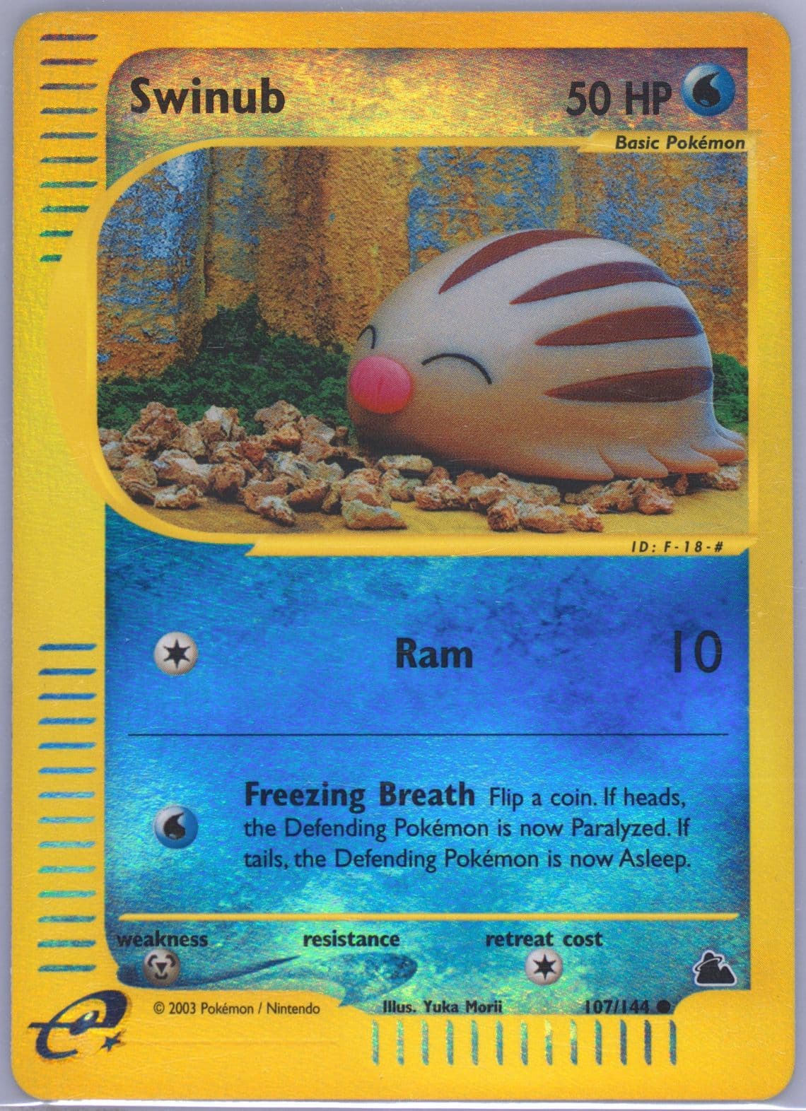 Swinub-Reverse Foil (107) 2003 Pokemon Skyridge
