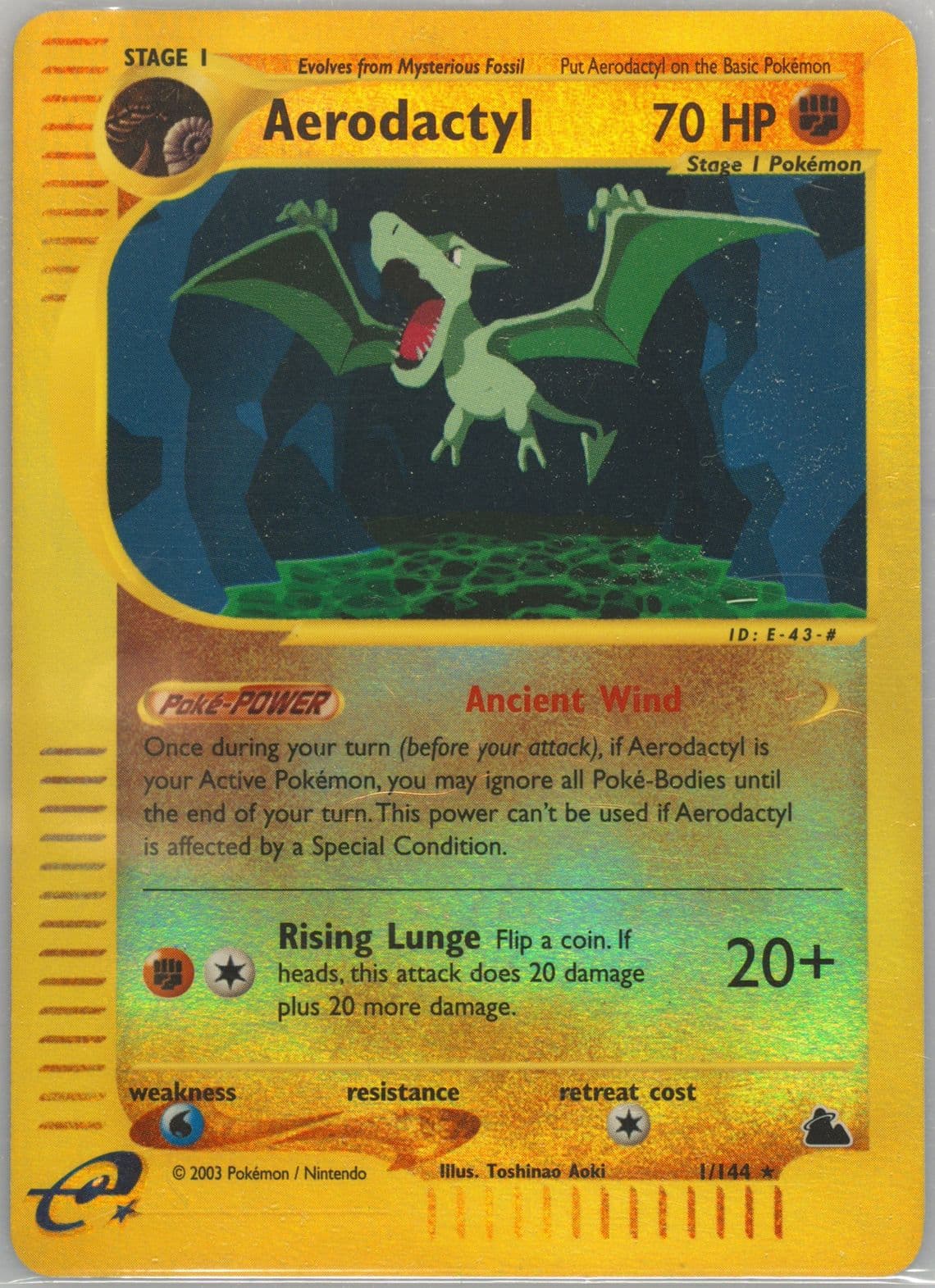 Aerodactyl-Reverse Foil (1) 2003 Pokemon Skyridge