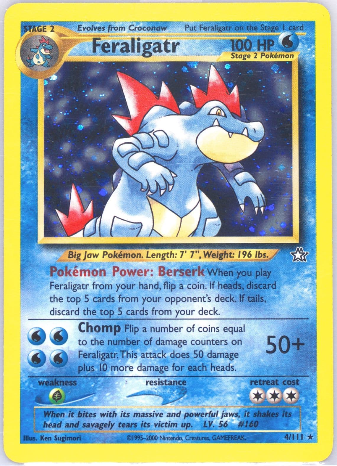 Feraligatr-Holo (4) 2000 Pokemon Neo Genesis