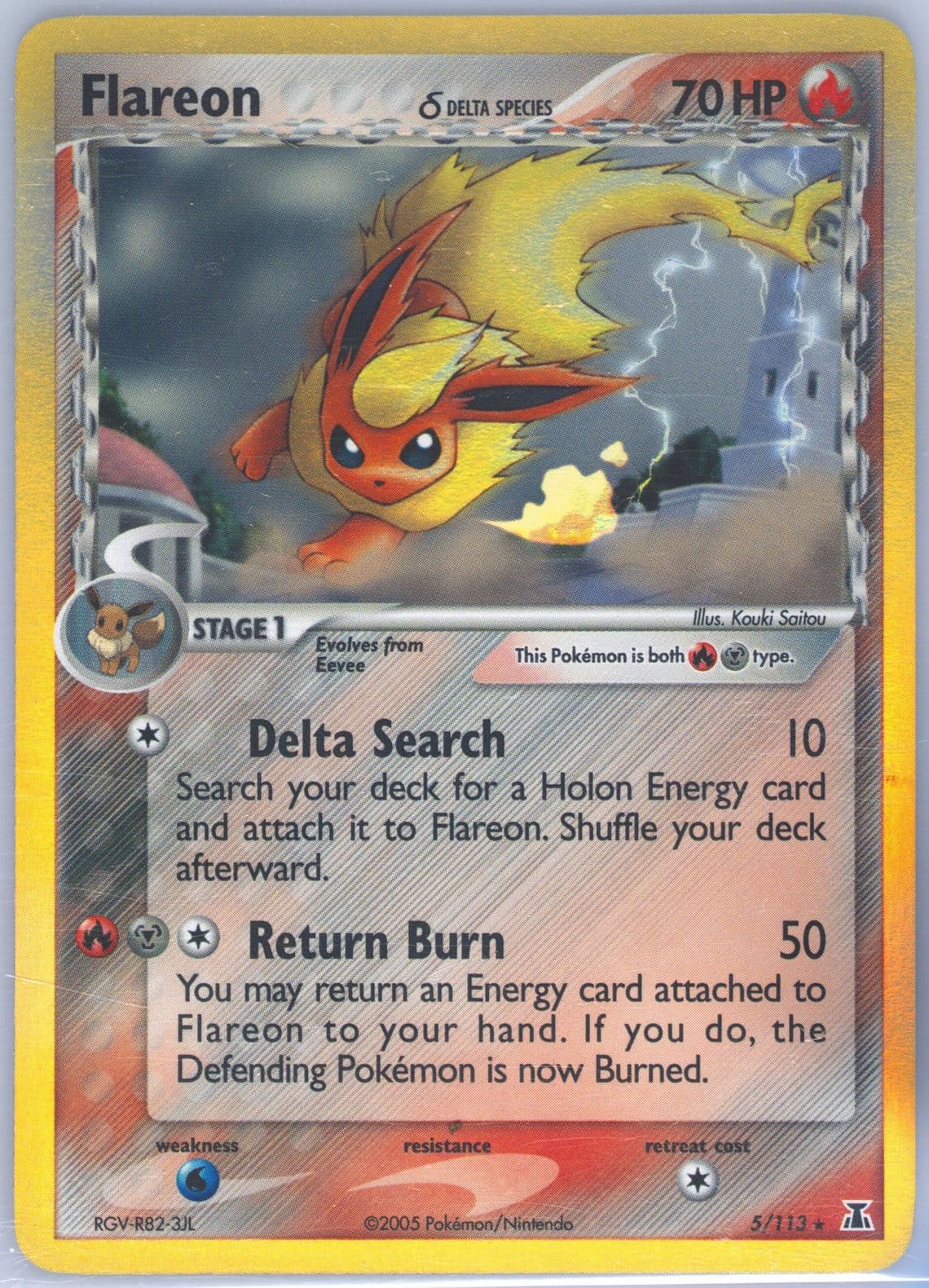 Flareon-Holo (5) 2005 Pokemon EX Delta Species