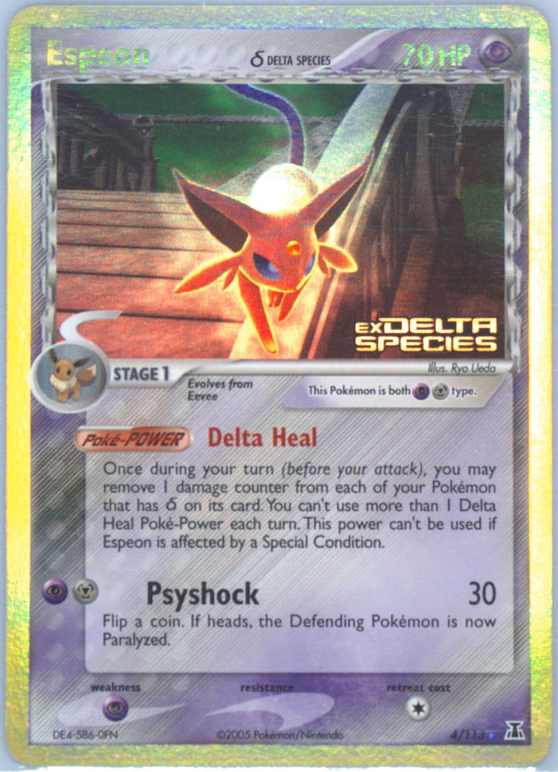 Espeon-Reverse Foil (4) 2005 Pokemon EX Delta Species