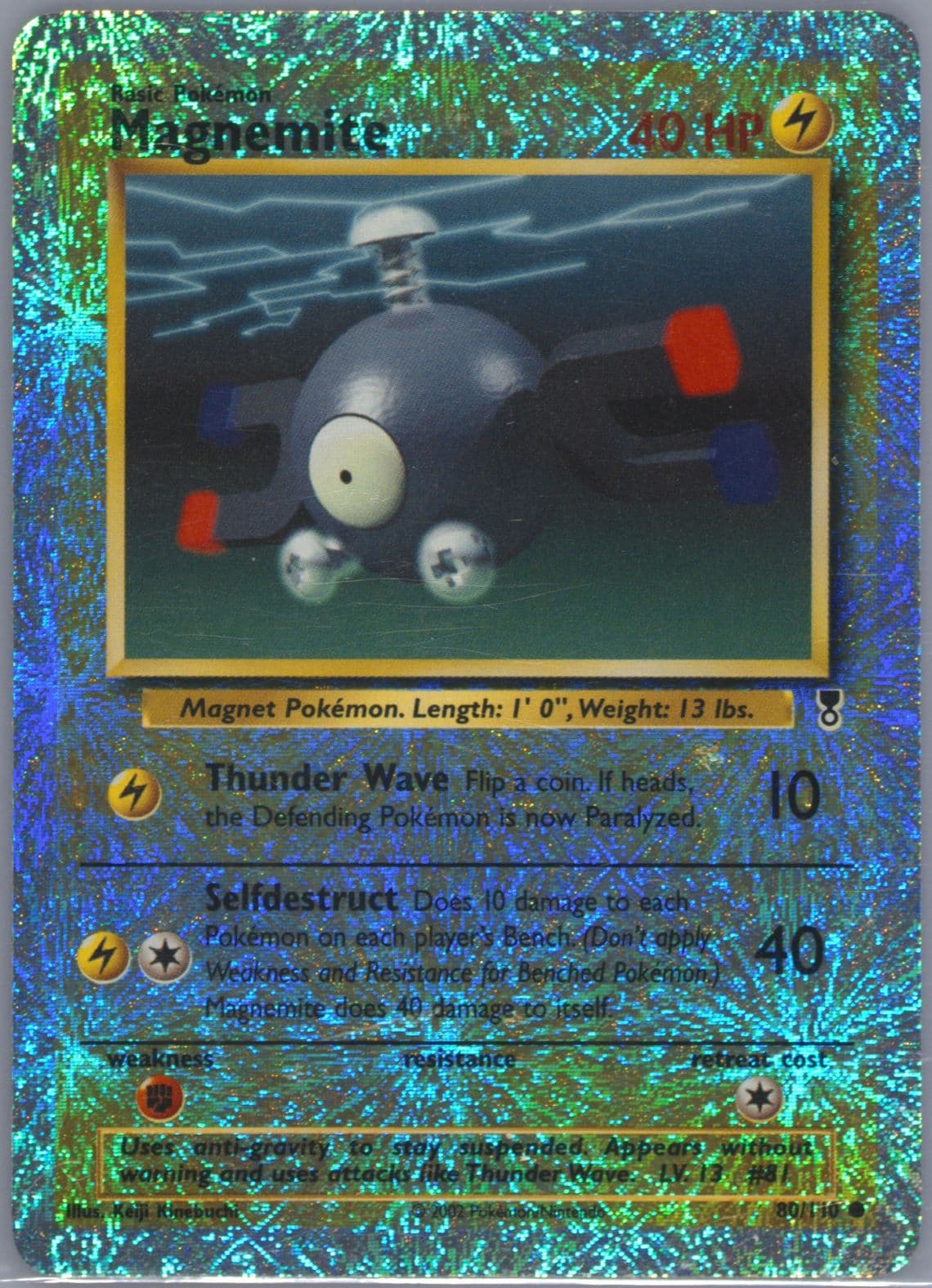 Magnemite-Reverse Foil (80) 2002 Pokemon Legendary Collection