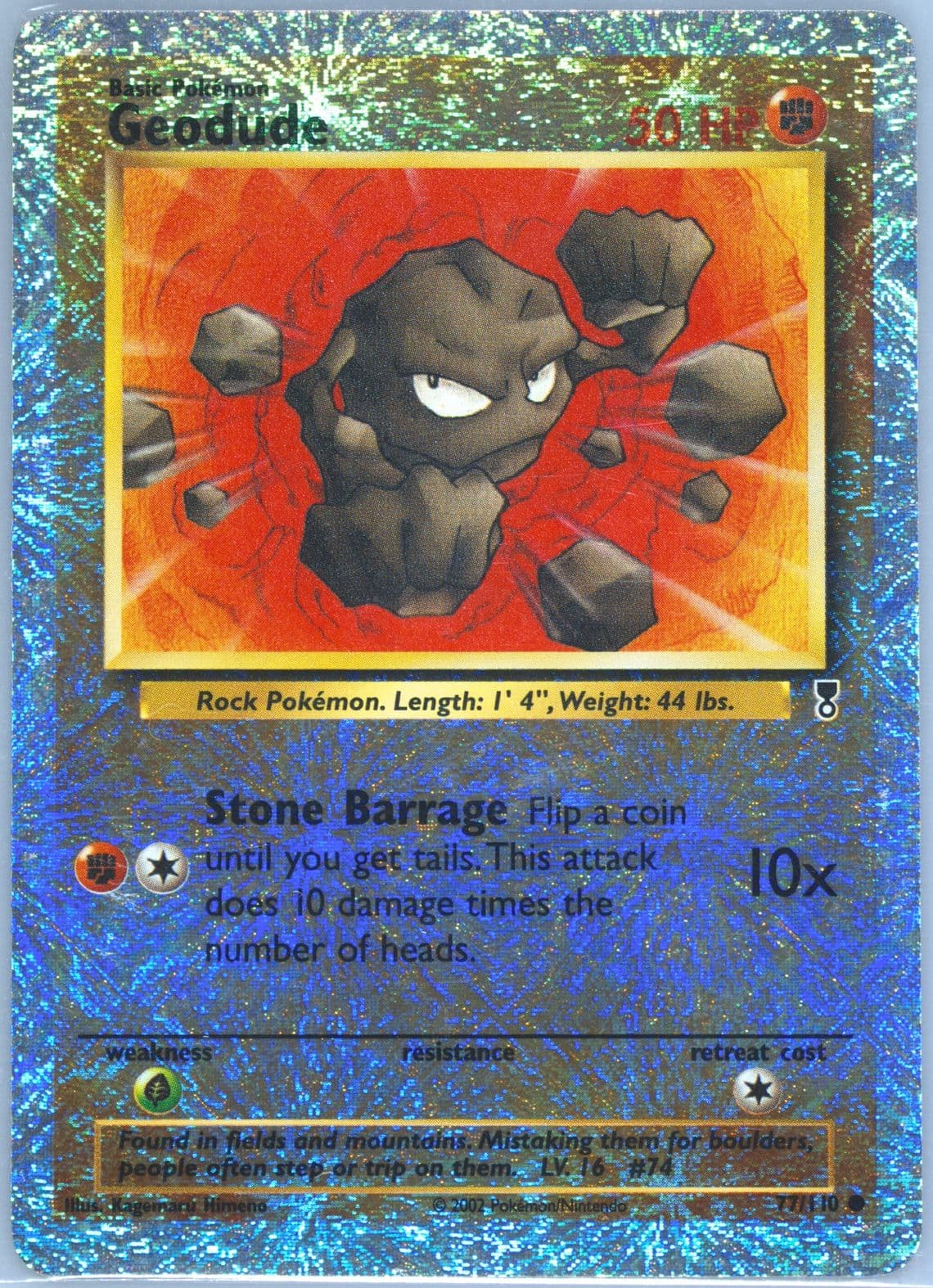Geodude-Reverse Foil (77) 2002 Pokemon Legendary Collection
