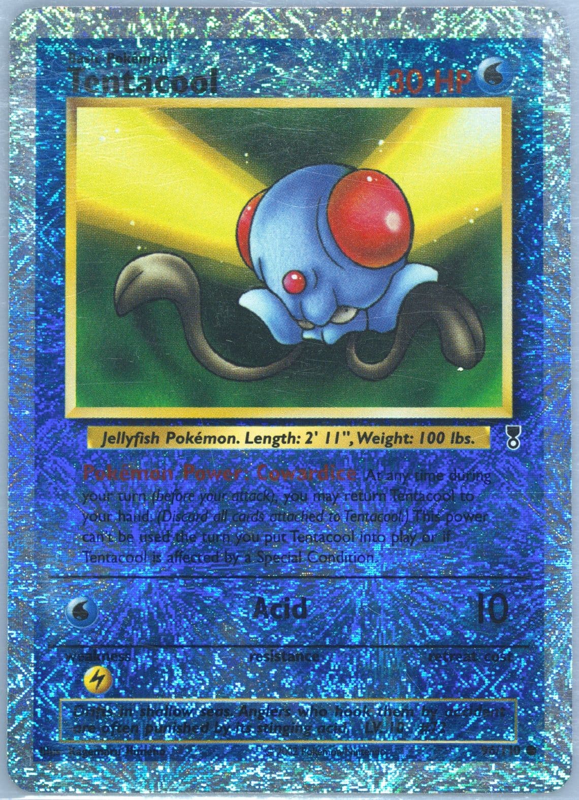 Tentacool-Reverse Foil (96) 2002 Pokemon Legendary Collection