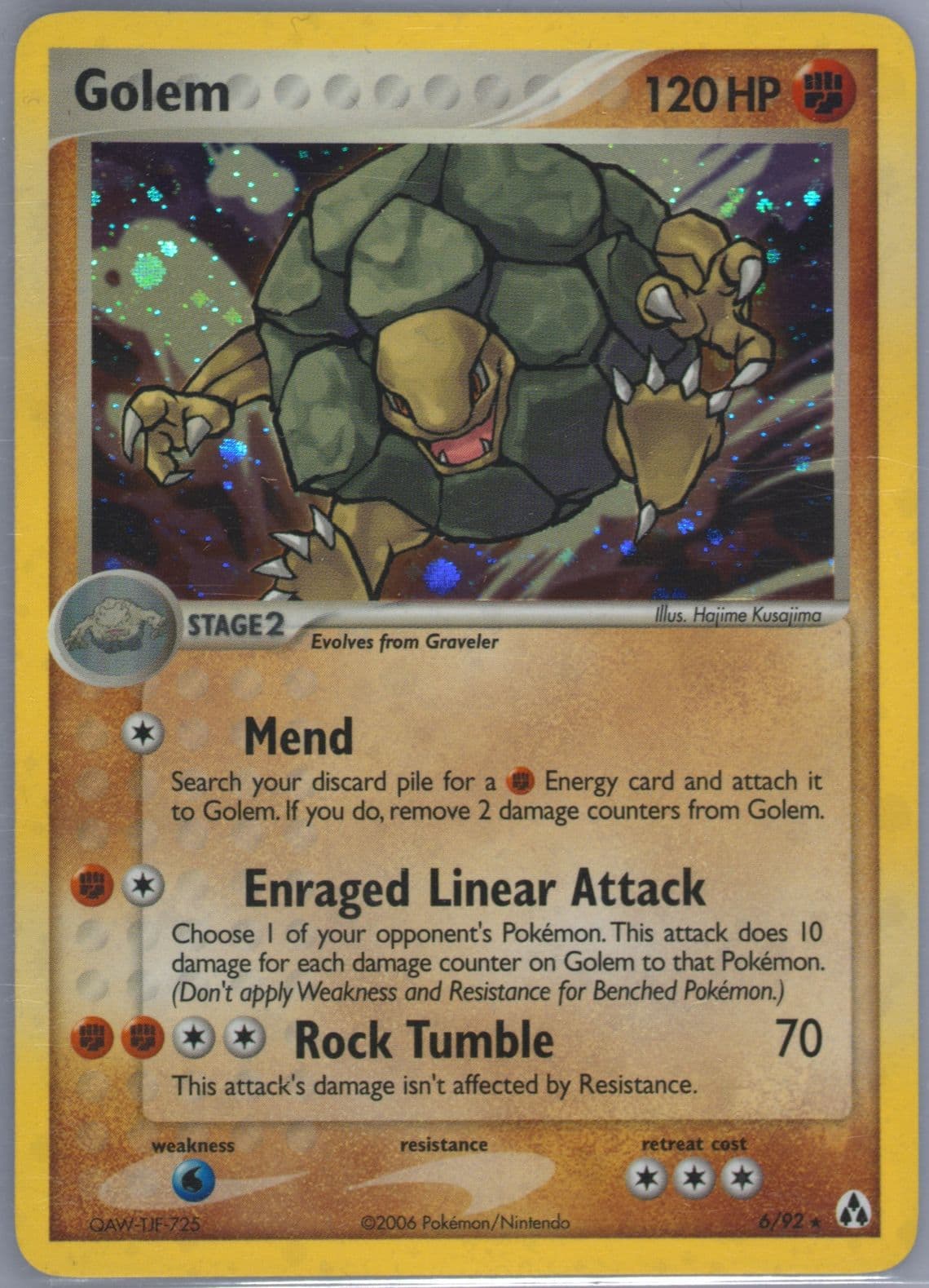 Golem-Holo (6) 2006 Pokemon EX Legend Maker