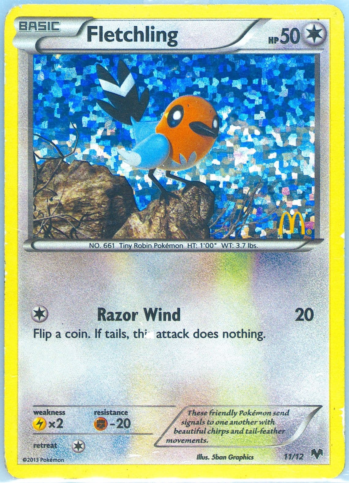 Fletchling (11) 2014 Pokemon McDonald's Collection
