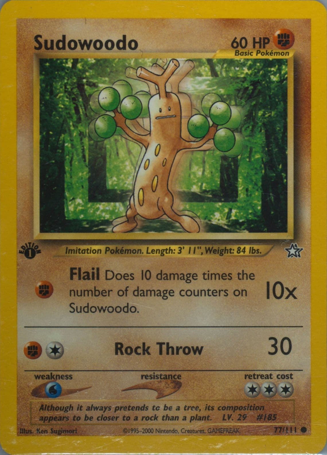 Sudowoodo (77) 2000 Pokemon Neo Genesis 1st Edition