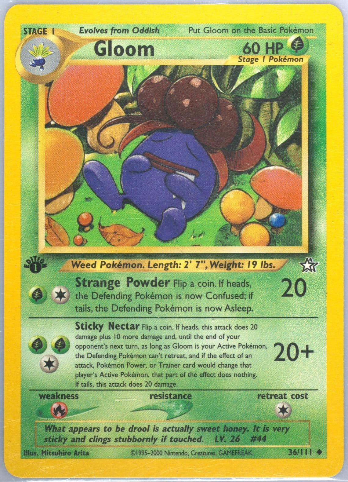 Gloom (36) 2000 Pokemon Neo Genesis 1st Edition