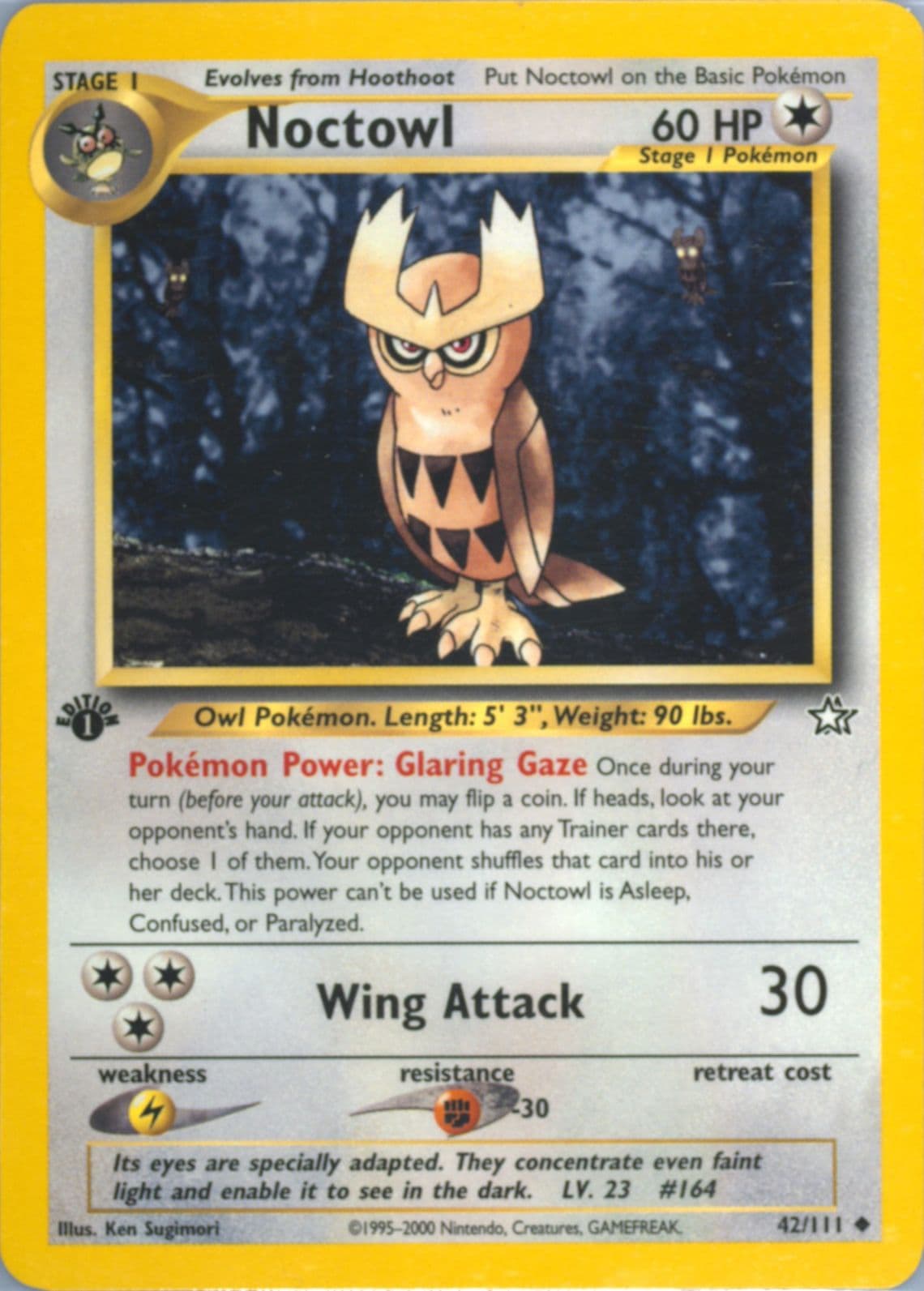 Noctowl (42) 2000 Pokemon Neo Genesis 1st Edition