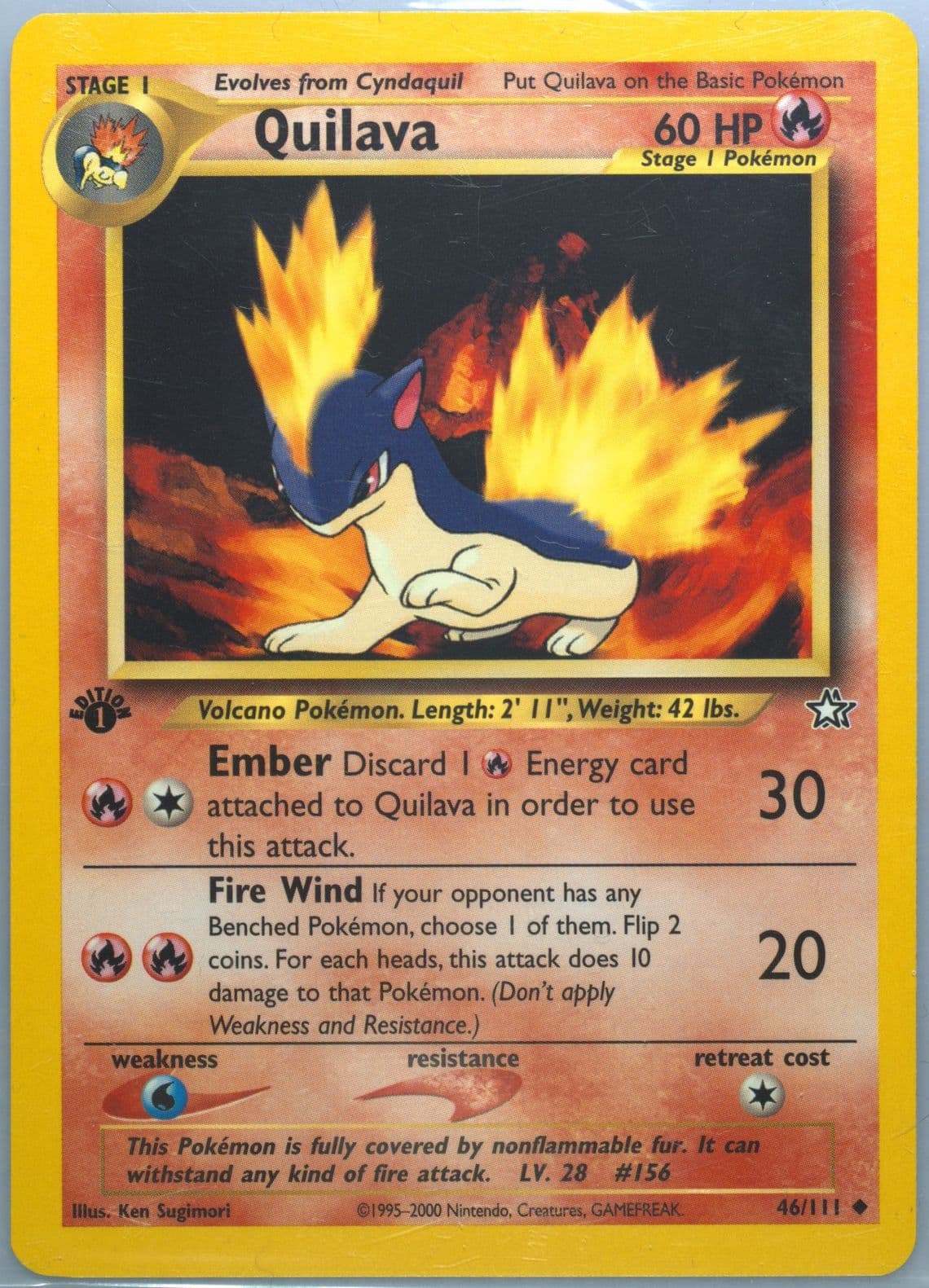 Quilava (46) 2000 Pokemon Neo Genesis 1st Edition