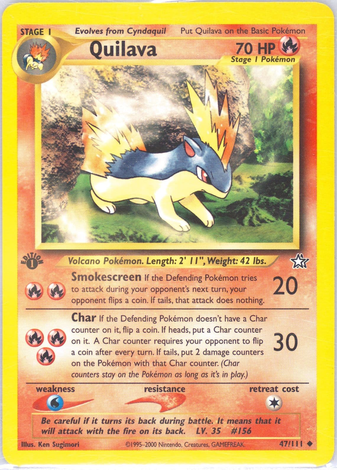 Quilava (47) 2000 Pokemon Neo Genesis 1st Edition