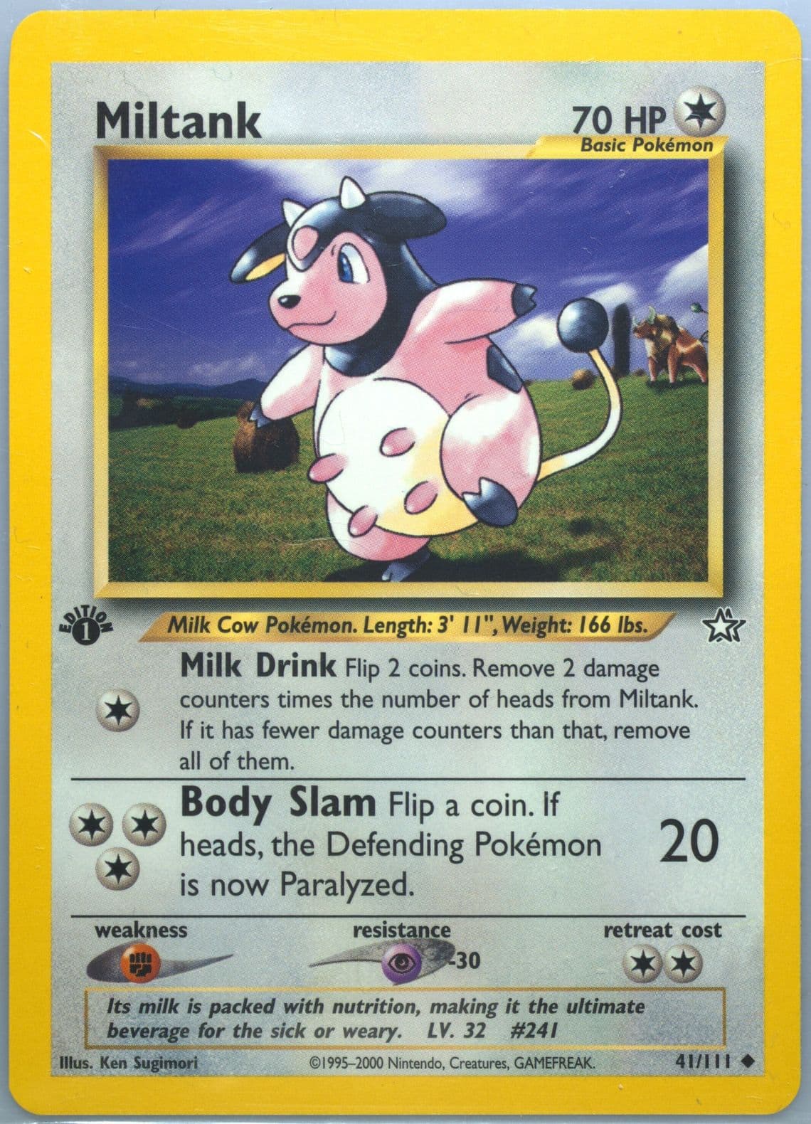 Miltank (41) 2000 Pokemon Neo Genesis 1st Edition