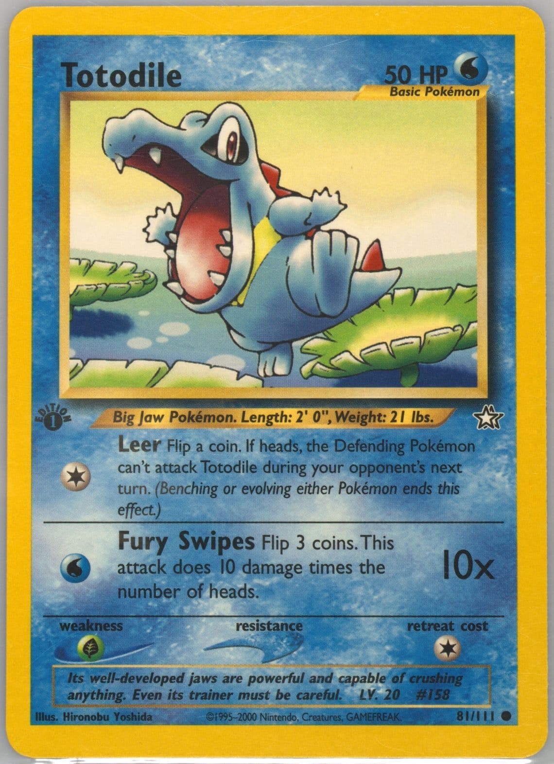 Totodile (81) 2000 Pokemon Neo Genesis 1st Edition