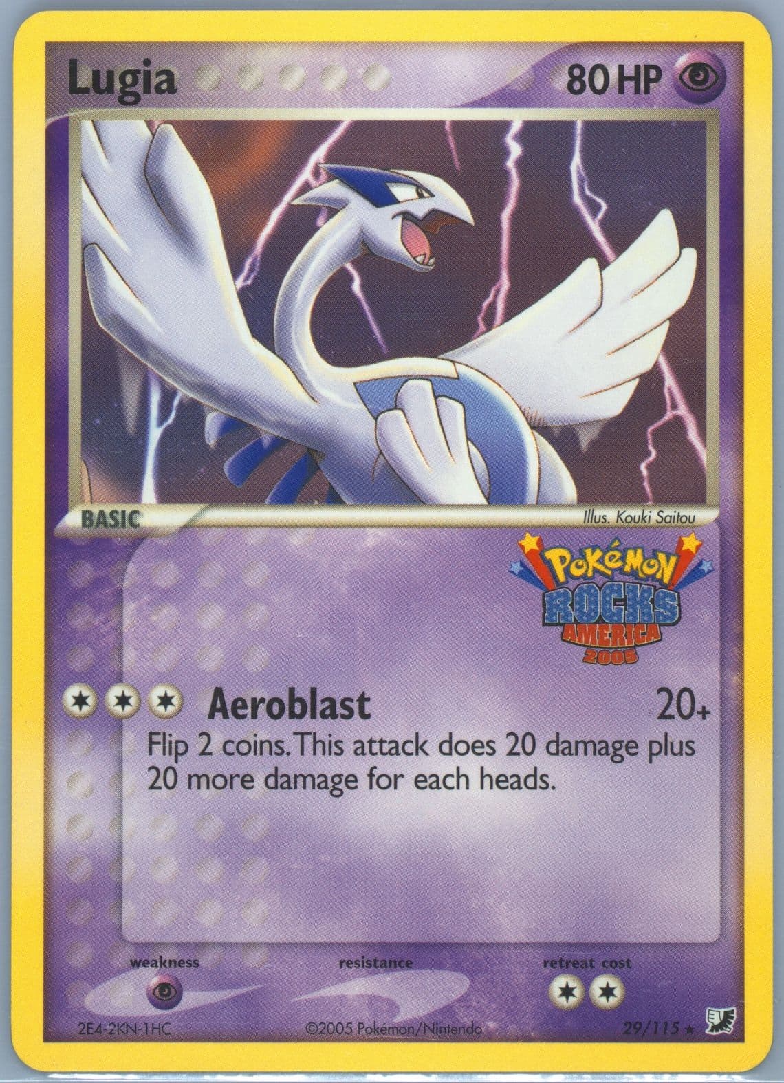 Lugia Pokemon Rocks America (29) 2005 Pokemon EX Unseen Forces