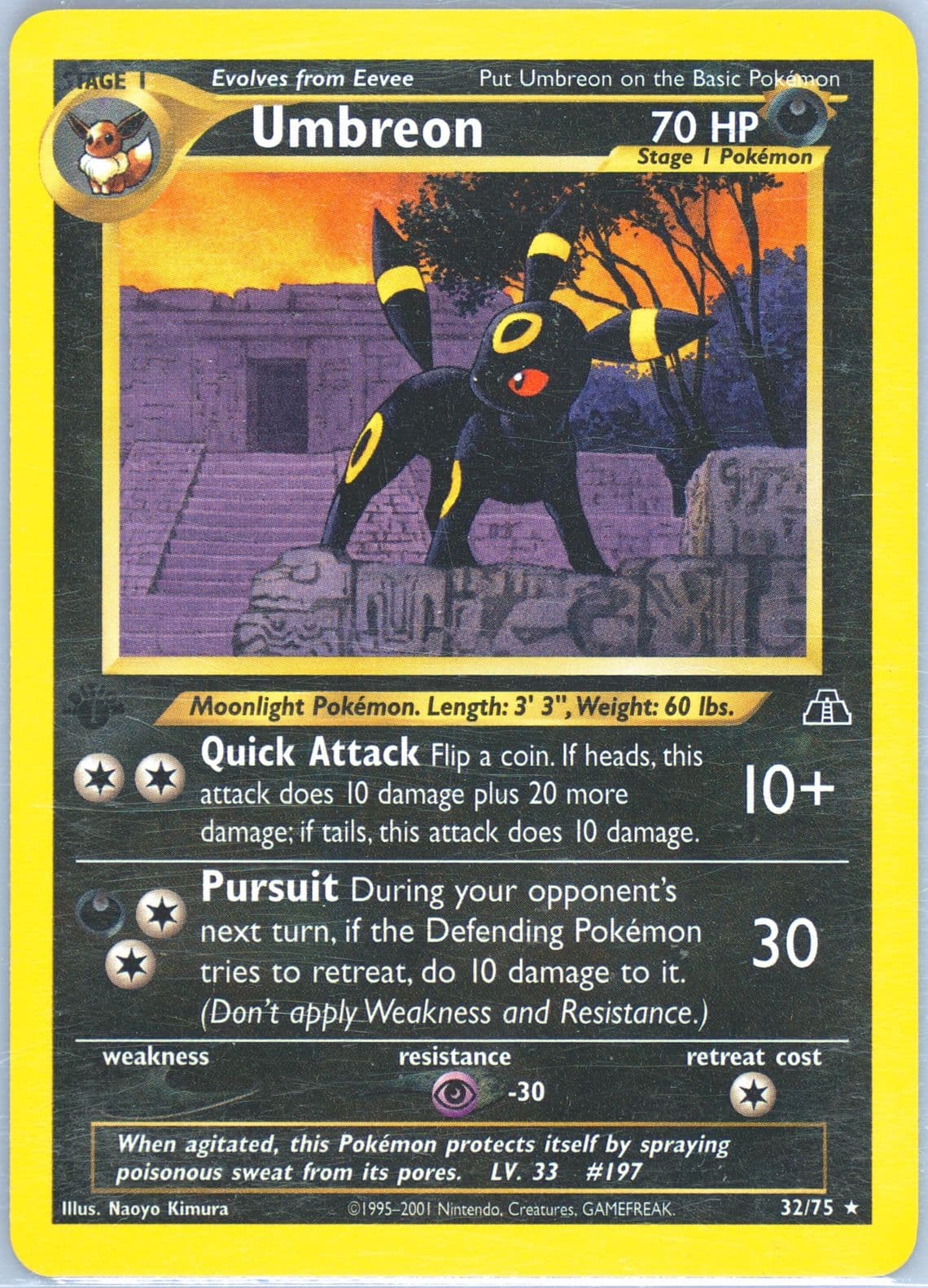 Umbreon 1st Edition (32) 2001 Pokemon Neo Discovery