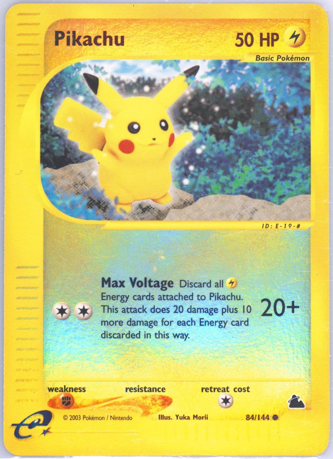 Pikachu-Reverse Foil (84) 2003 Pokemon Skyridge