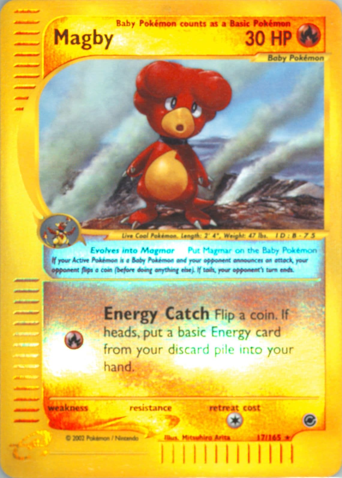 Magby-Reverse Foil (17) 2002 Pokemon Expedition