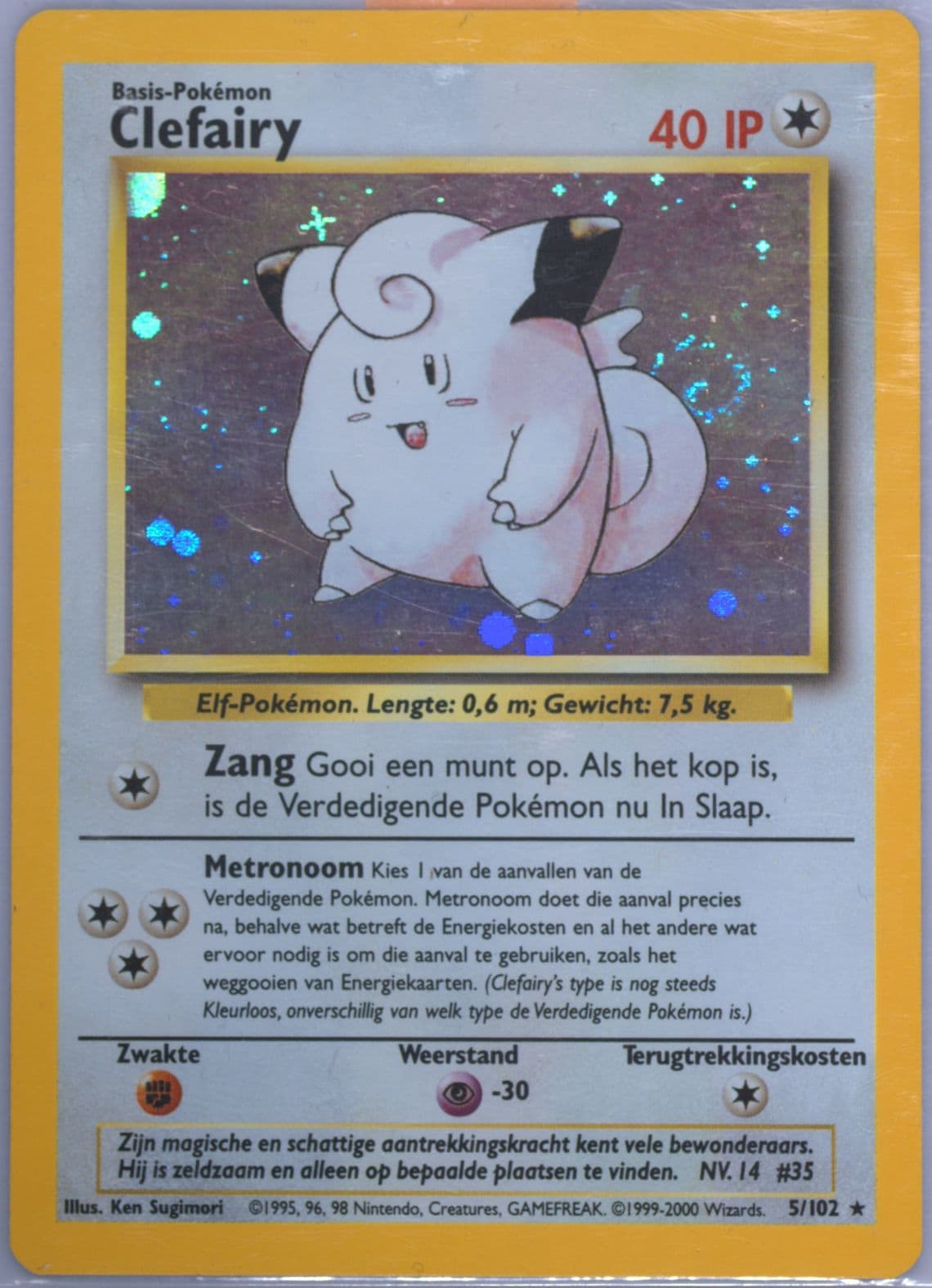 Clefairy-Holo (5) 1999 Pokemon Dutch