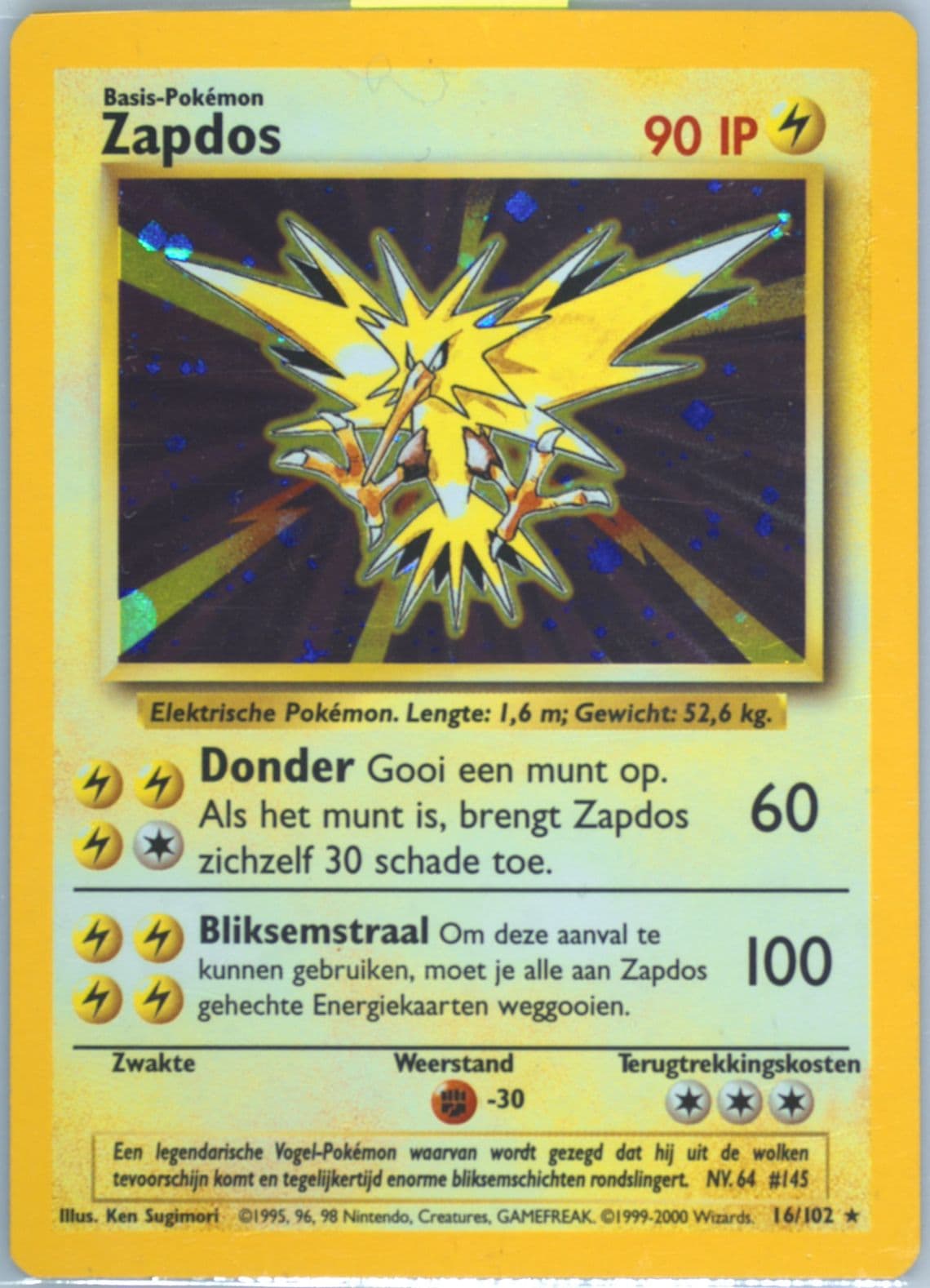 Zapdos-Holo (16) 1999 Pokemon Dutch