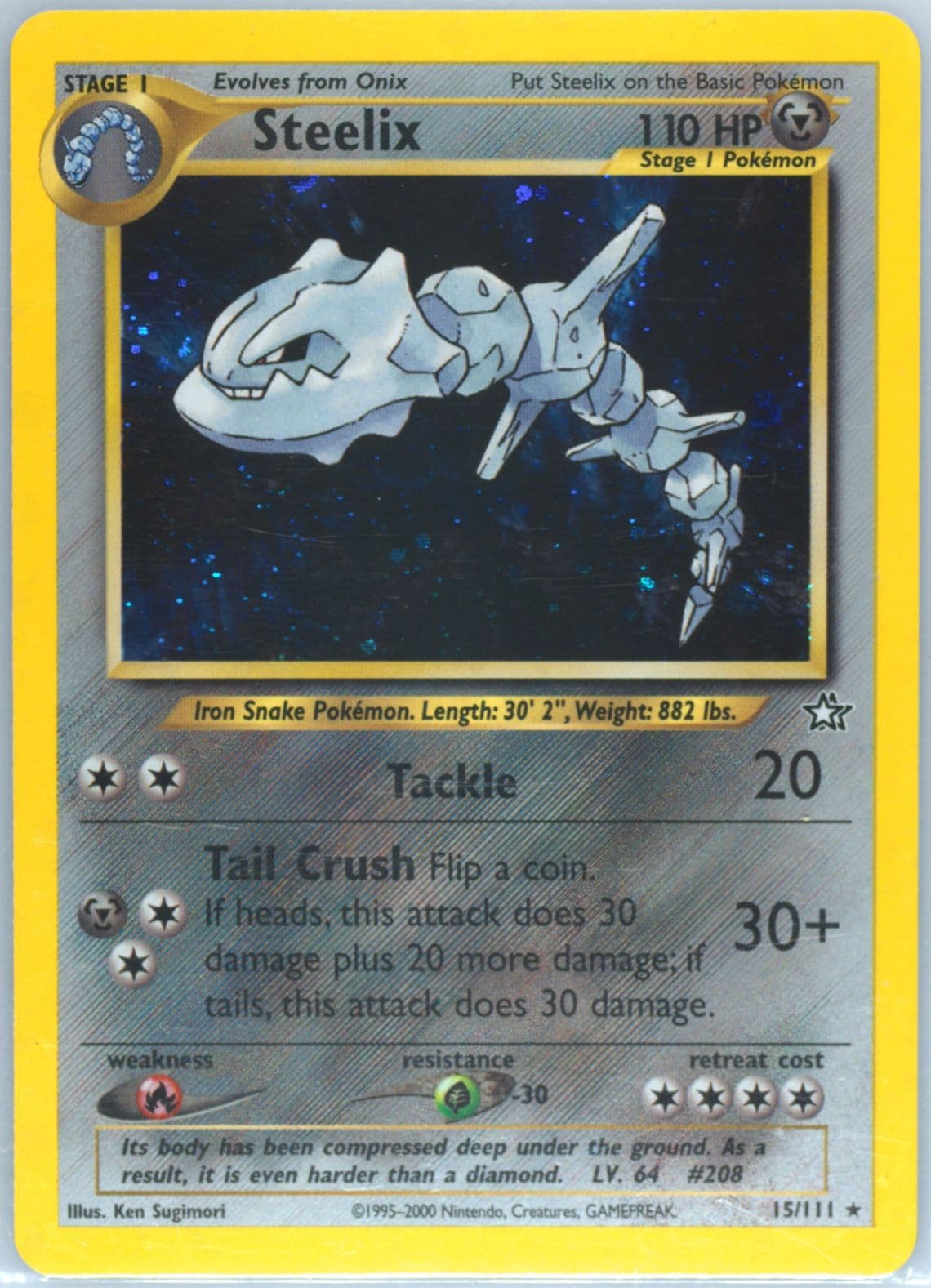 Steelix-Holo (15) 2000 Pokemon Neo Genesis