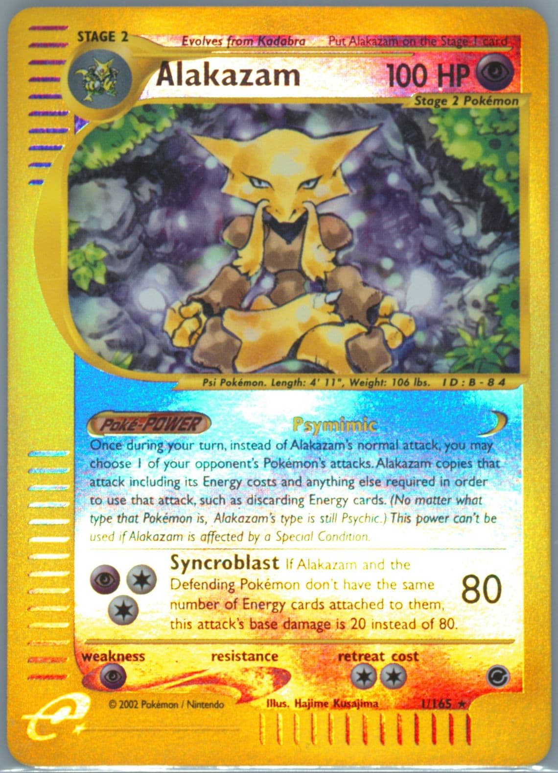 Alakazam-Reverse Foil (1) 2002 Pokemon Expedition