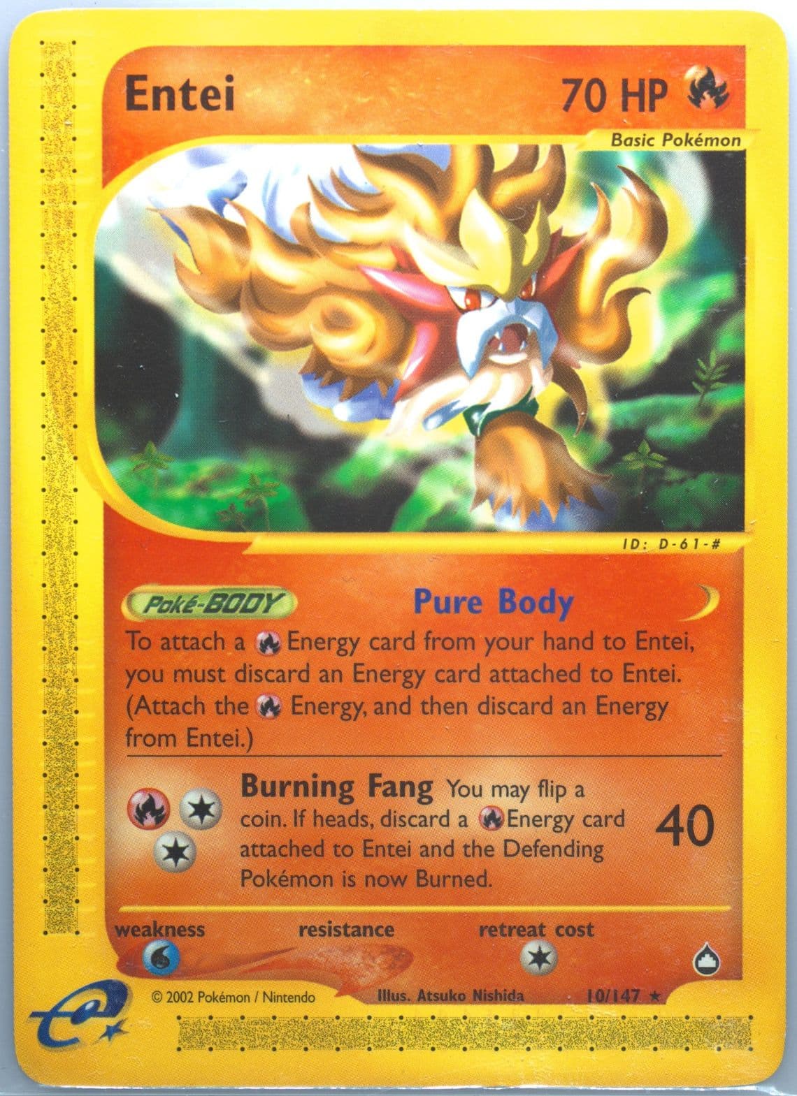 Entei (10) 2003 Pokemon Aquapolis