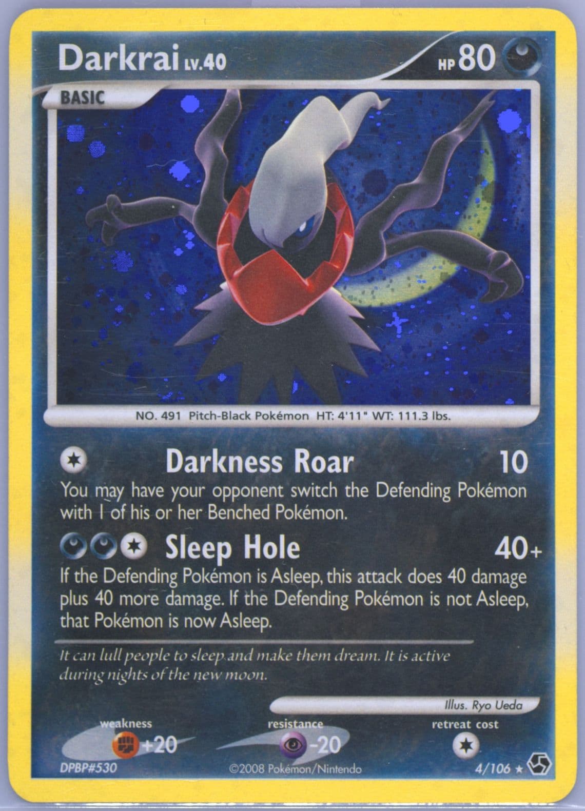 Darkrai-Holo (4) 2008 Pokemon Diamond & Pearl Great Encounters