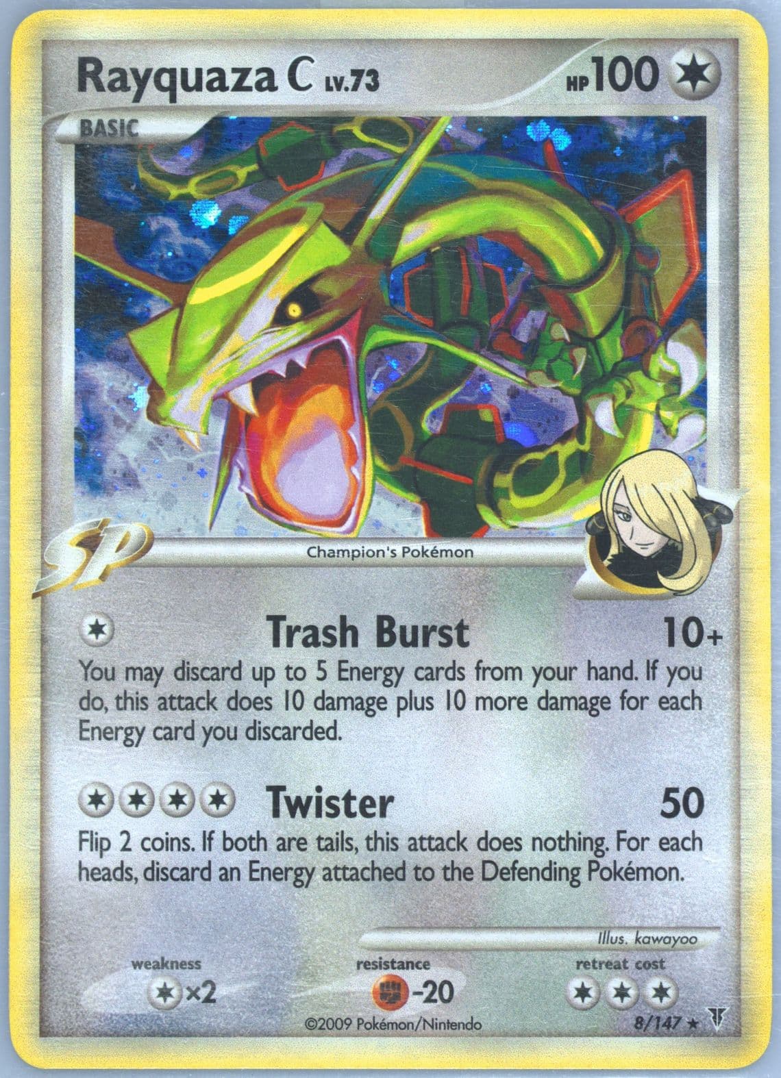 Rayquaza C-Holo (8) 2009 Pokemon Platinum Supreme Victors