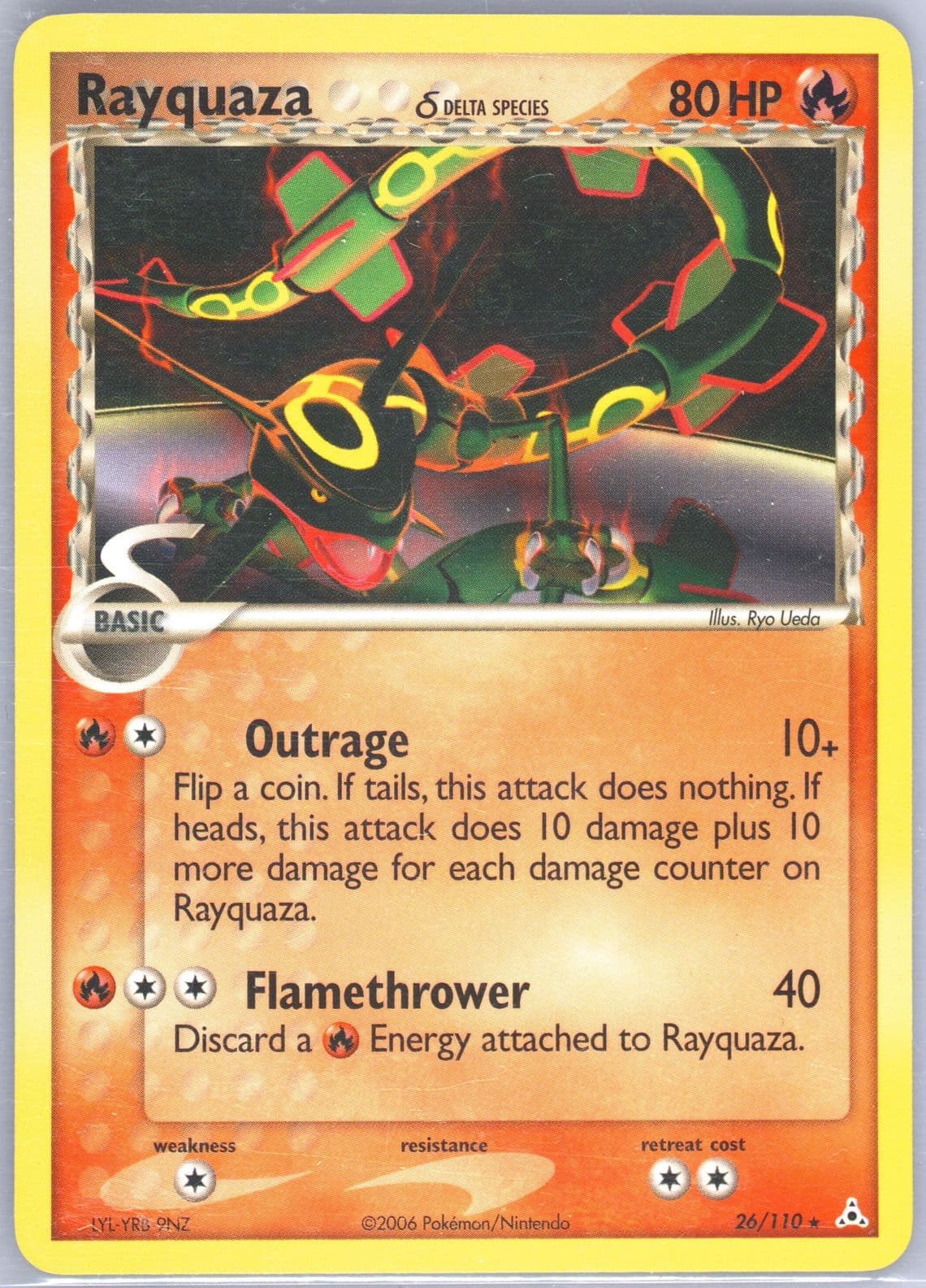 Rayquaza (26) 2006 Pokemon EX Holon Phantoms