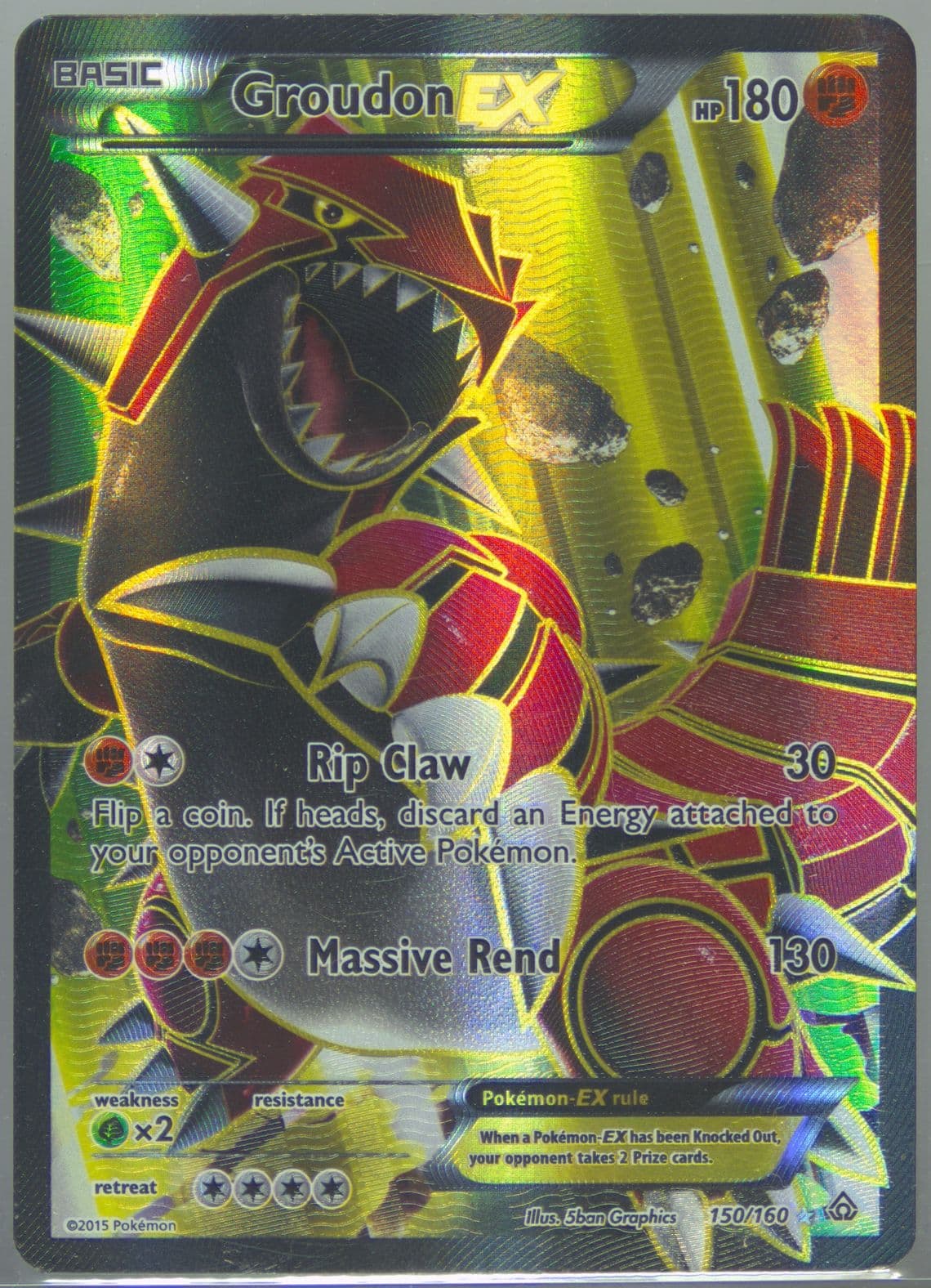 Full Art/Groudon EX (150) 2015 Pokemon XY Primal Clash