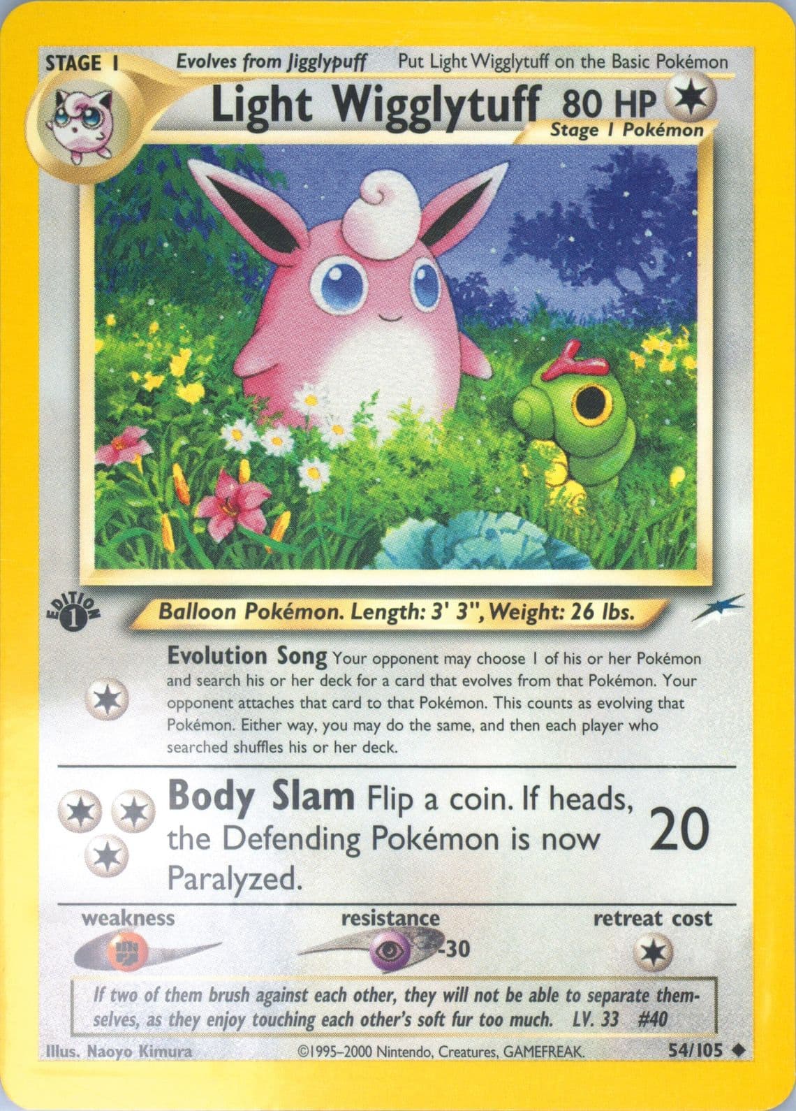 Light Wigglytuff 1st Edition (54) 2002 Pokemon Neo Destiny