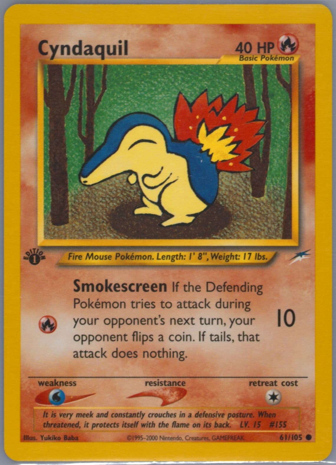 Cyndaquil 1st Edition (61) 2002 Pokemon Neo Destiny