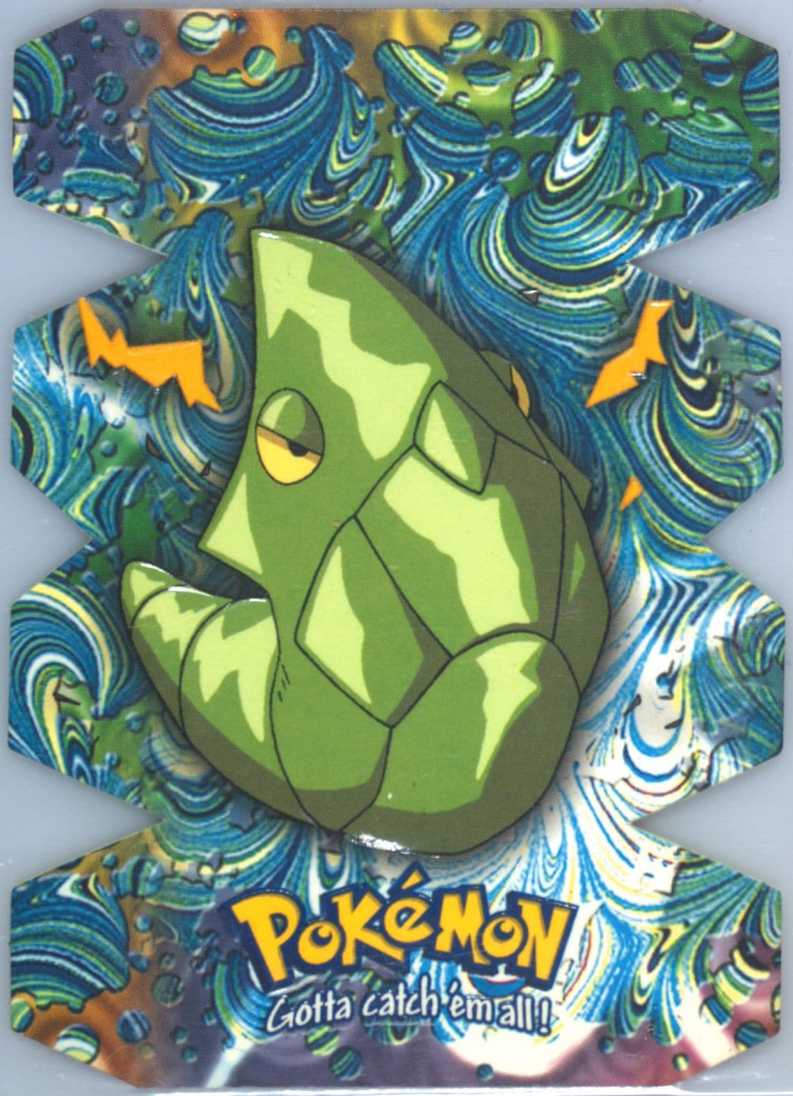 Metapod (EV2) 2000 Topps Pokemon TV Animation Die-Cut Embossed