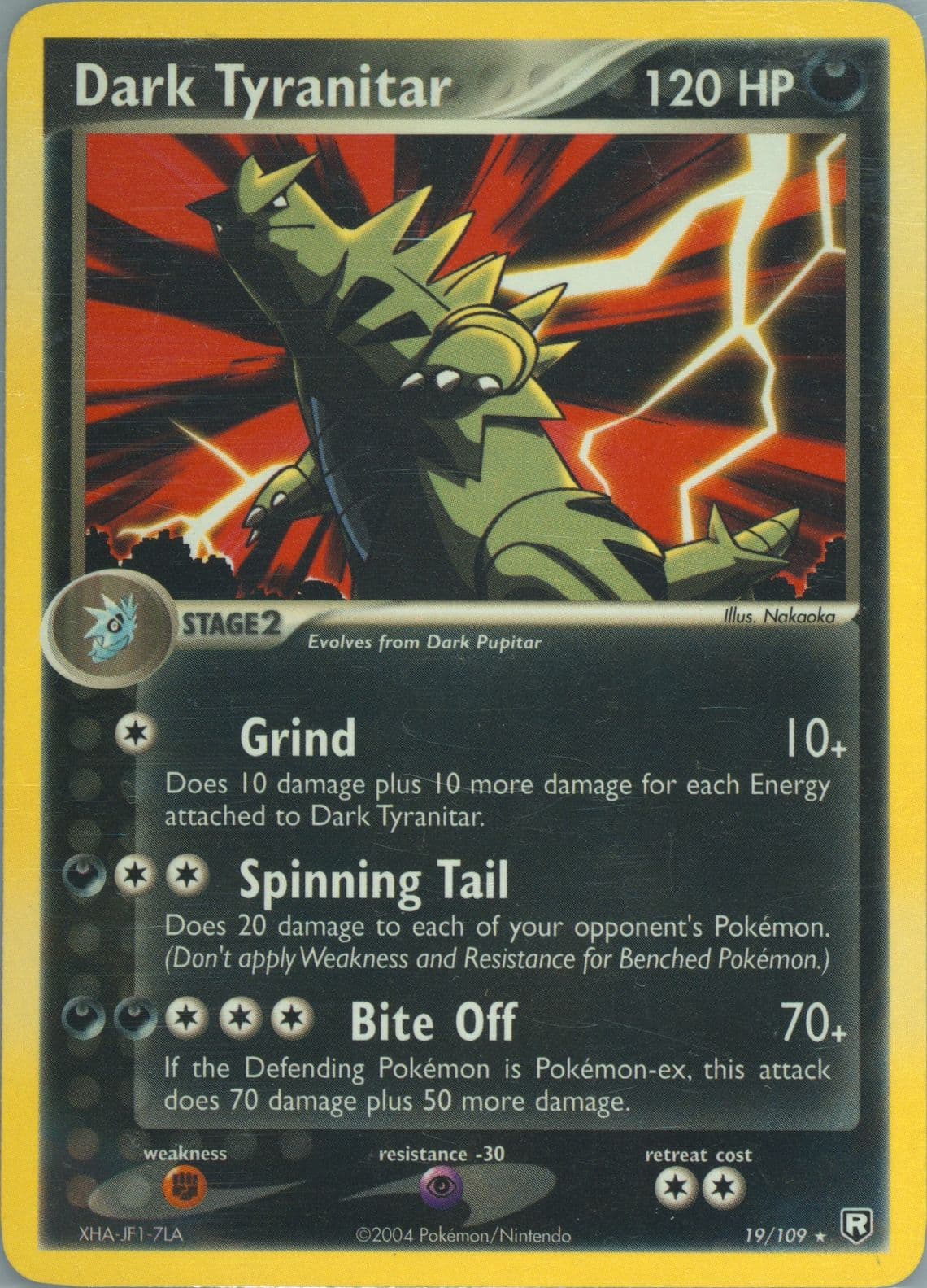 Dark Tyranitar (19) 2004 Pokemon EX Team Rocket Returns
