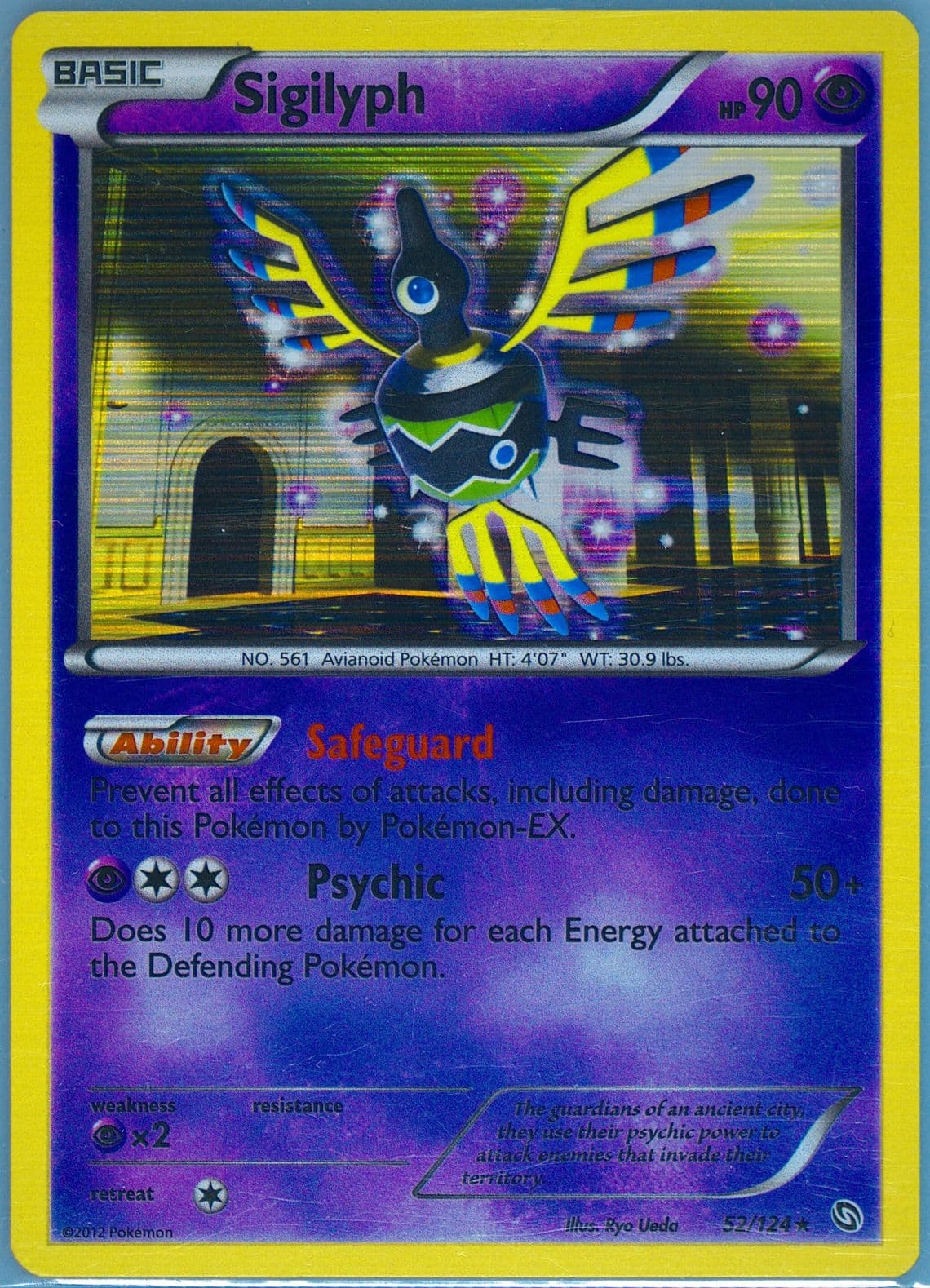 Sigilyph-Holo (52) 2012 Pokemon Black & White Dragons Exalted