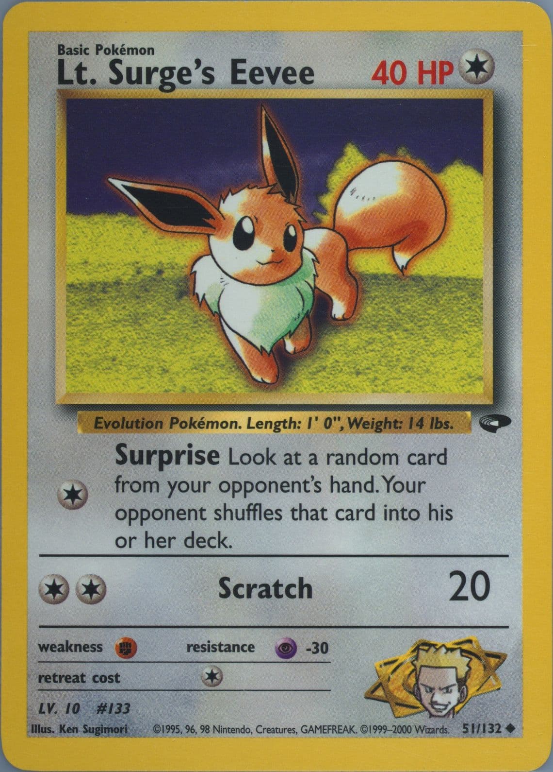 LT. Surge's Eevee (51) 2000 Pokemon Gym Challenge