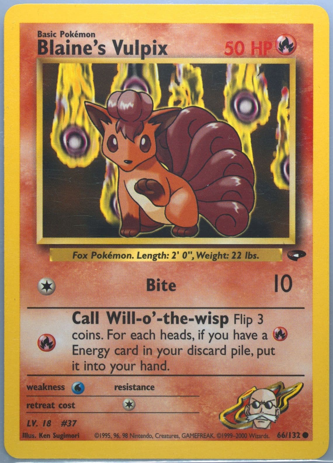 Blaine's Vulpix (66) 2000 Pokemon Gym Challenge