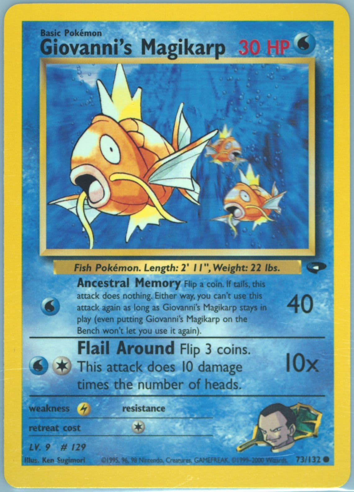 Giovanni's Magikarp (73) 2000 Pokemon Gym Challenge