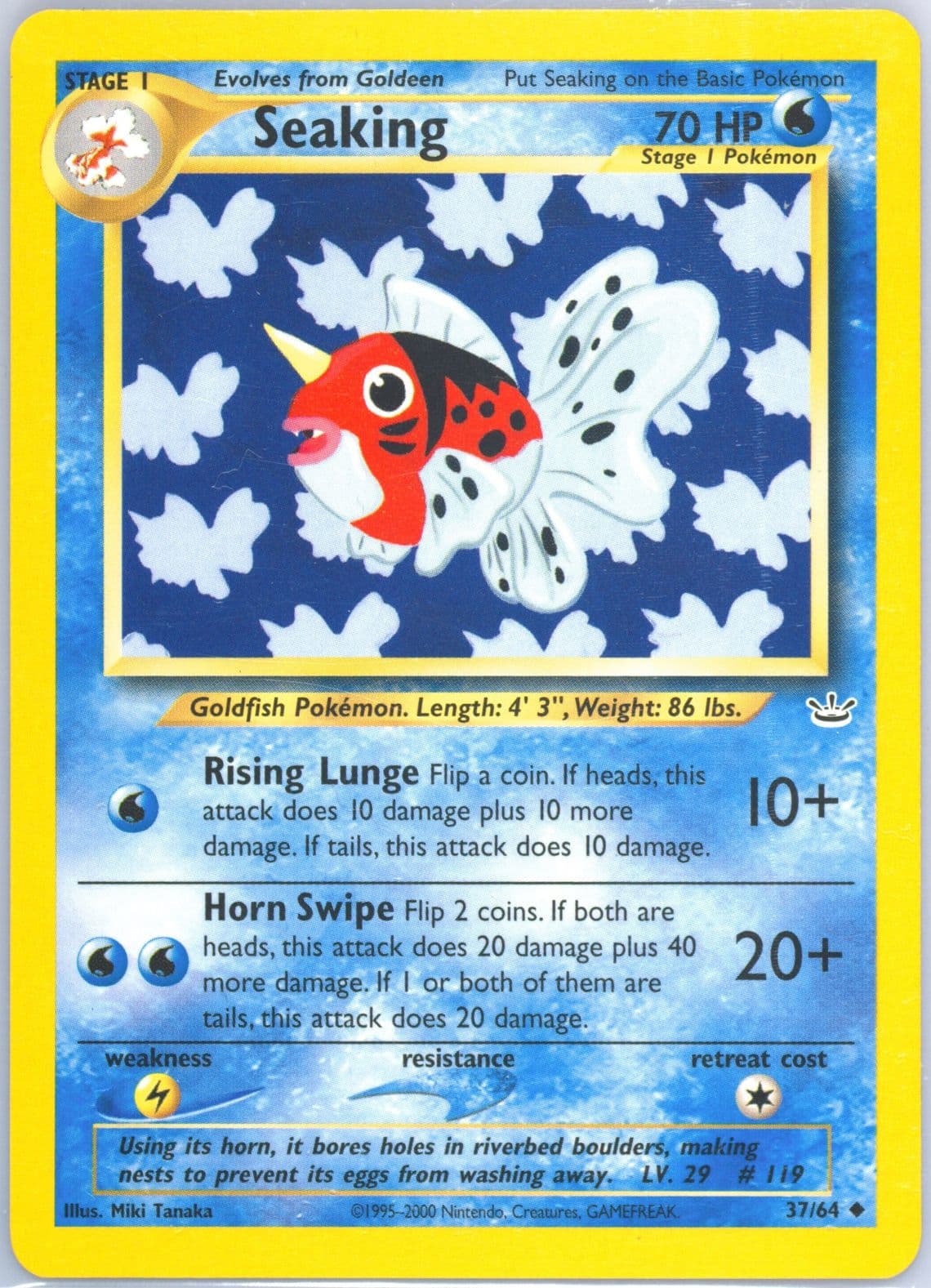 Seaking (37) 2001 Pokemon Neo Revelation