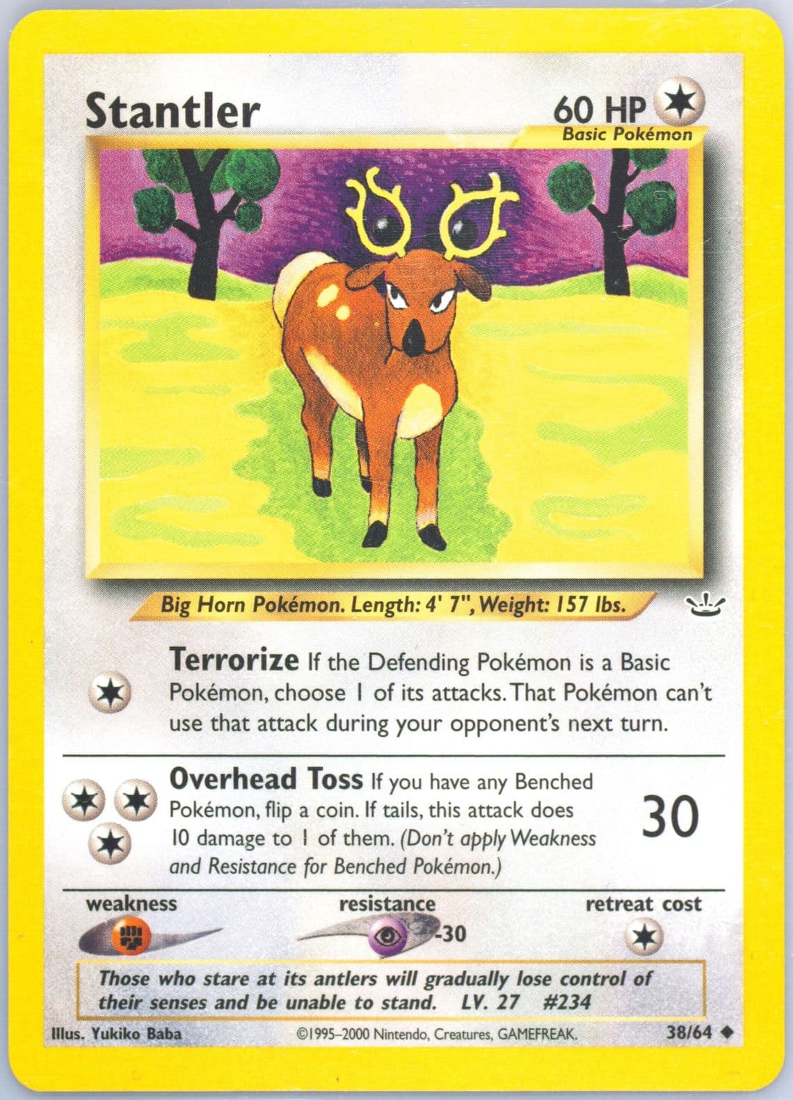Stantler (38) 2001 Pokemon Neo Revelation