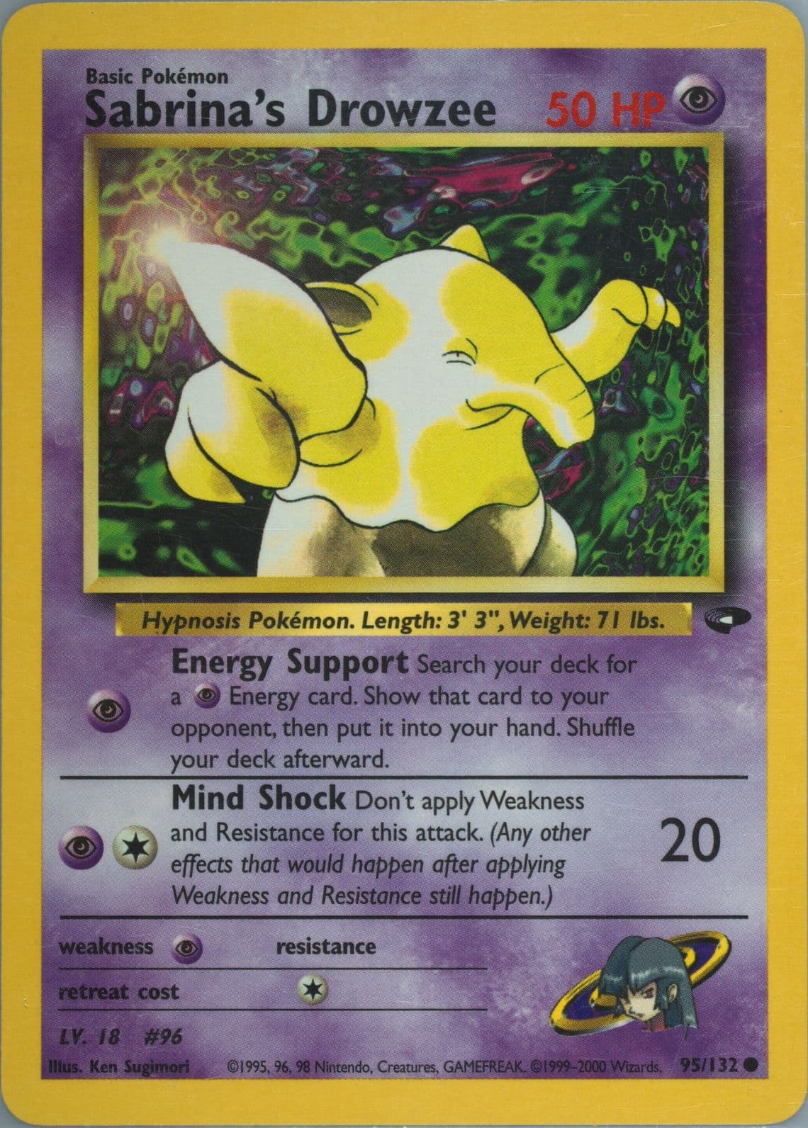 Sabrina's Drowzee (95) 2000 Pokemon Gym Challenge