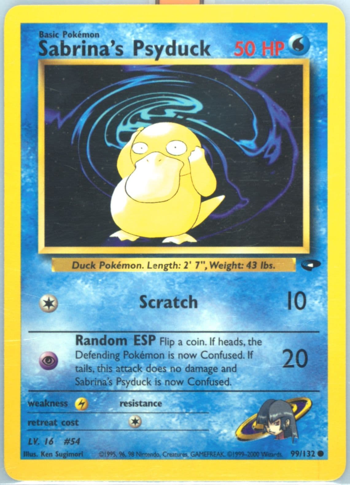 Sabrina's Psyduck (99) 2000 Pokemon Gym Challenge