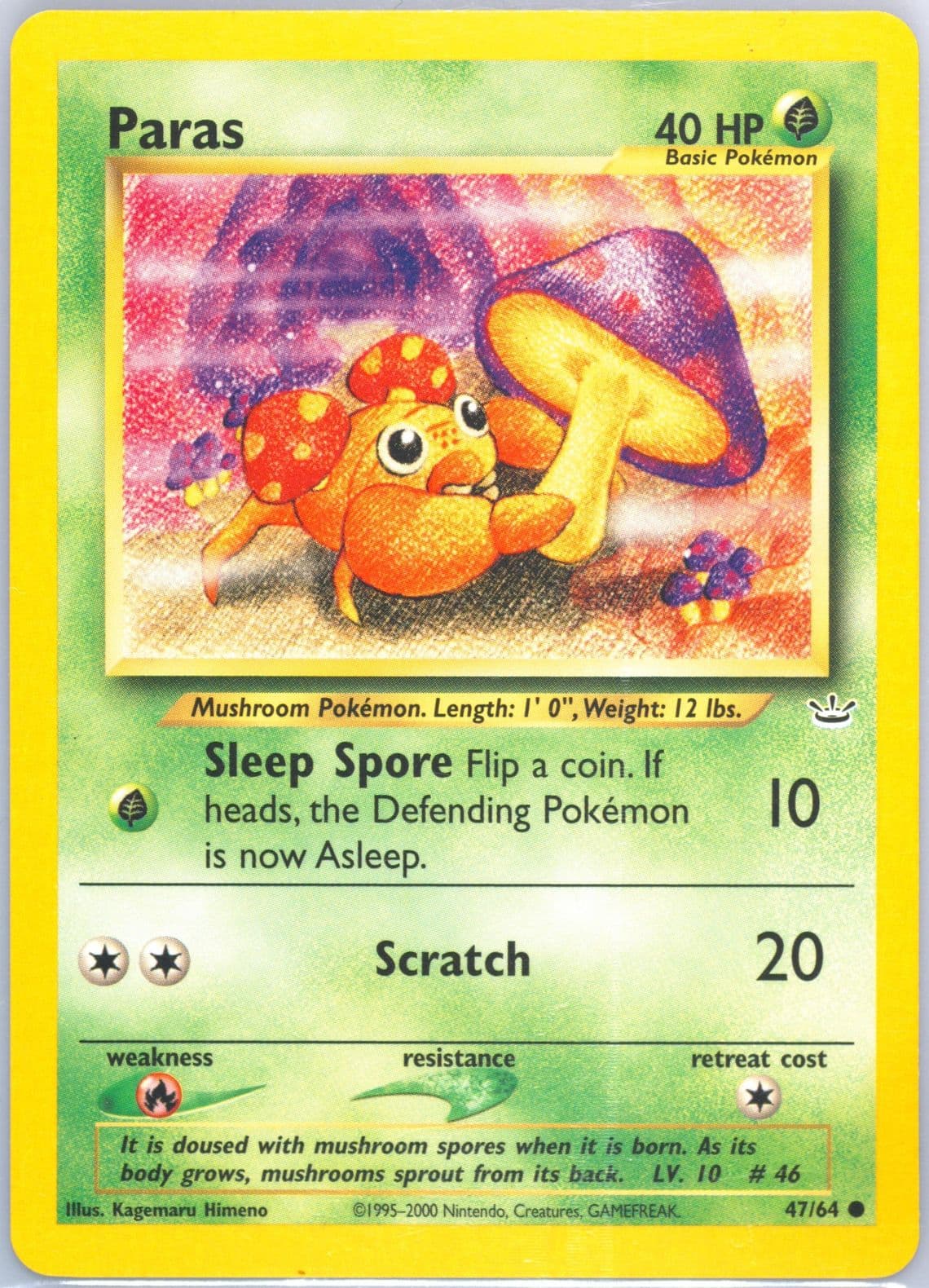 Paras (47) 2001 Pokemon Neo Revelation