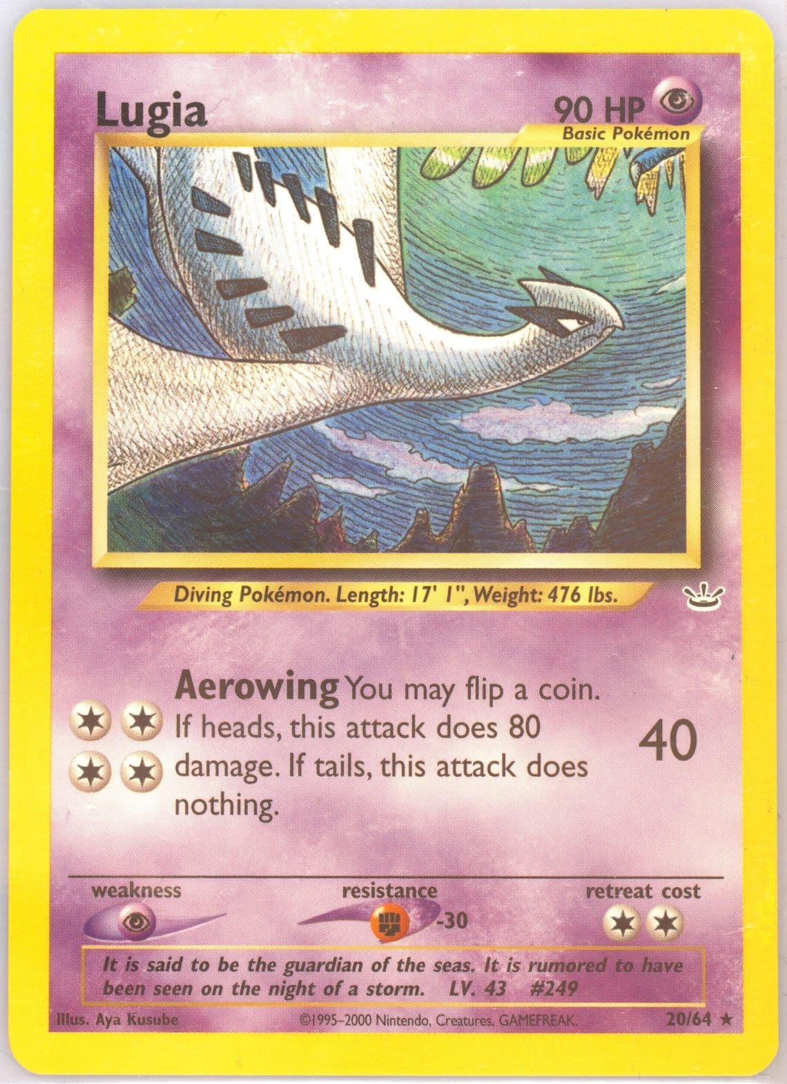Lugia (20) 2001 Pokemon Neo Revelation