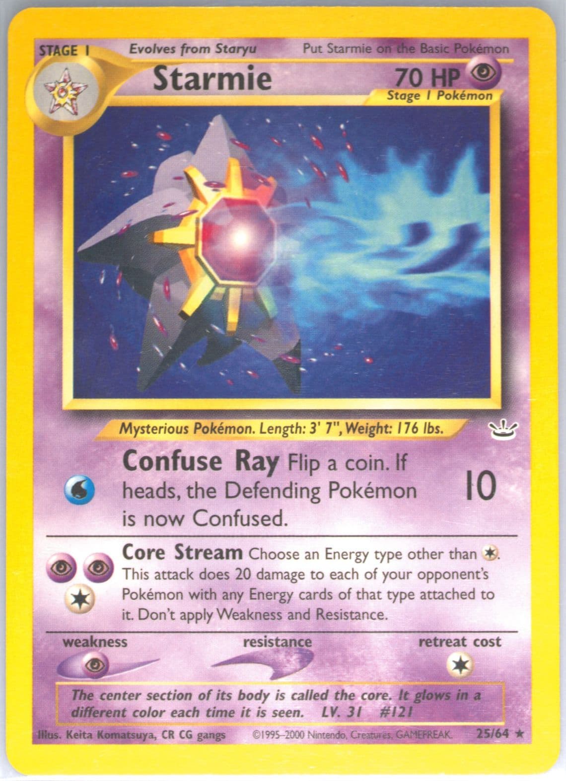 Starmie (25) 2001 Pokemon Neo Revelation