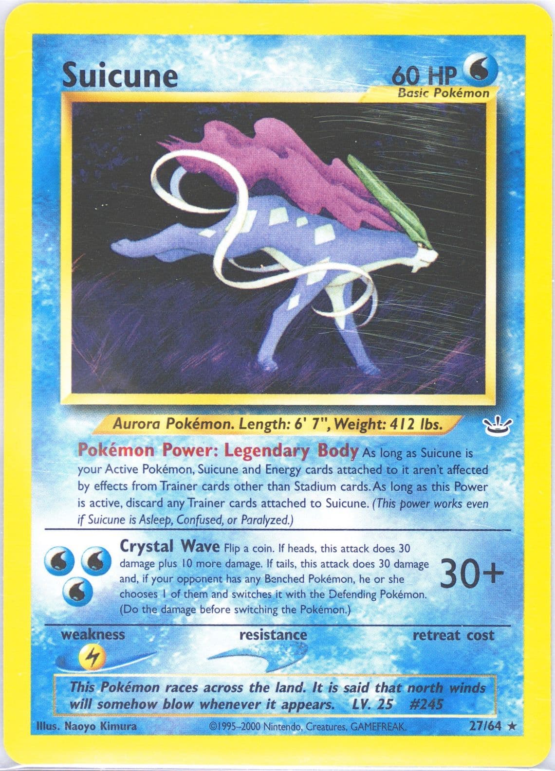 Suicune (27) 2001 Pokemon Neo Revelation