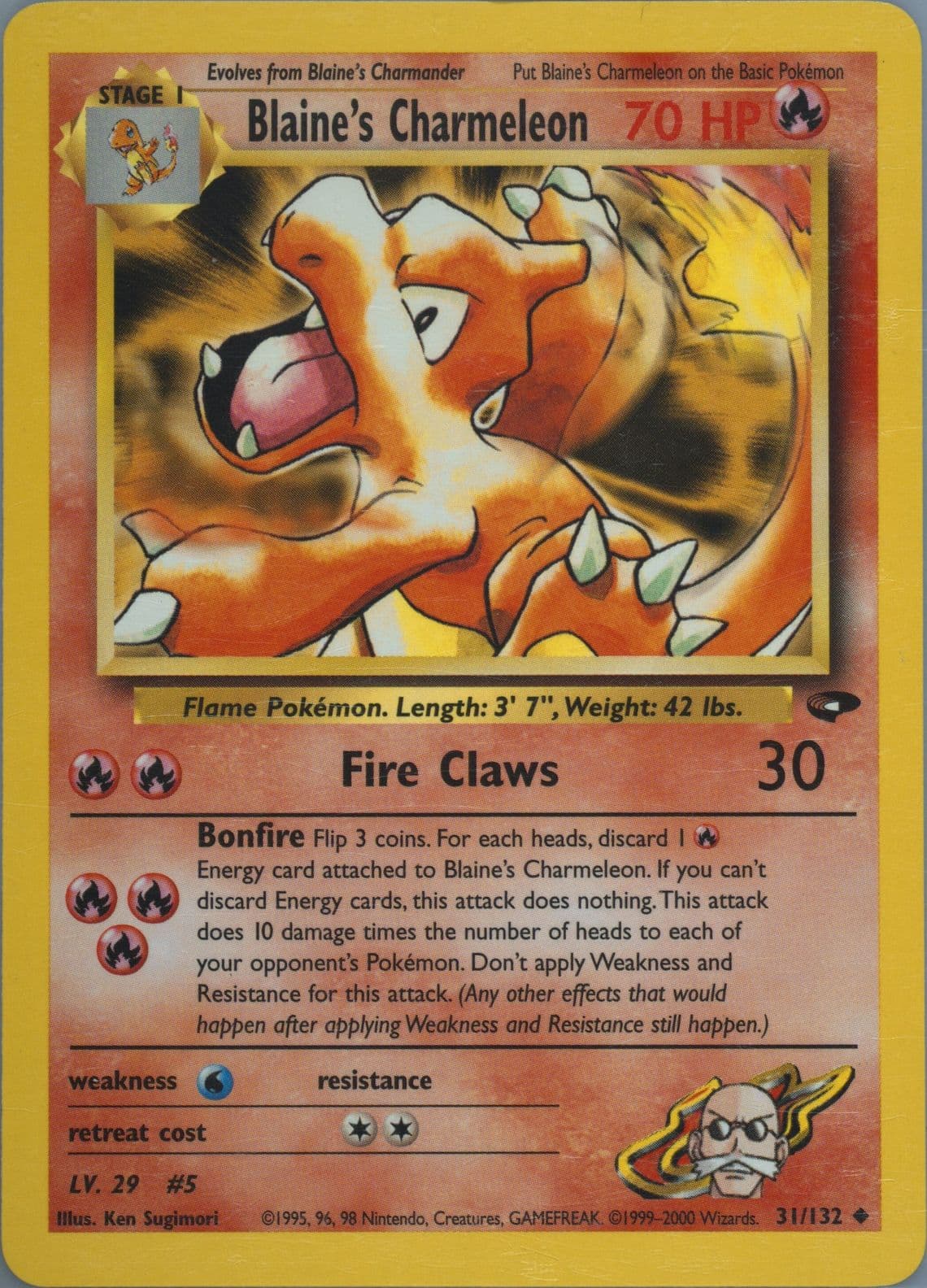 Blaine's Charmeleon (31) 2000 Pokemon Gym Challenge