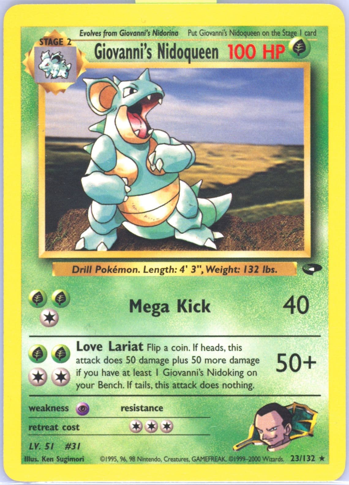 Giovanni's Nidoqueen (23) 2000 Pokemon Gym Challenge