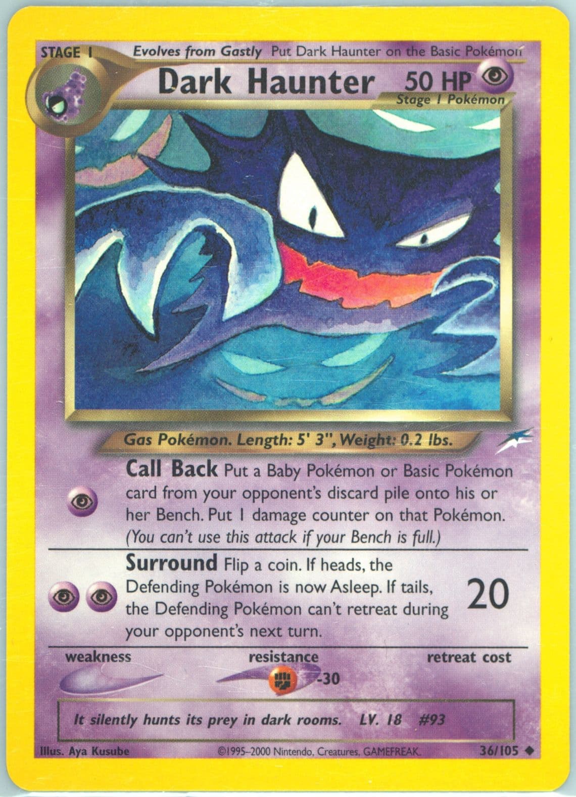 Dark Haunter (36) 2002 Pokemon Neo Destiny